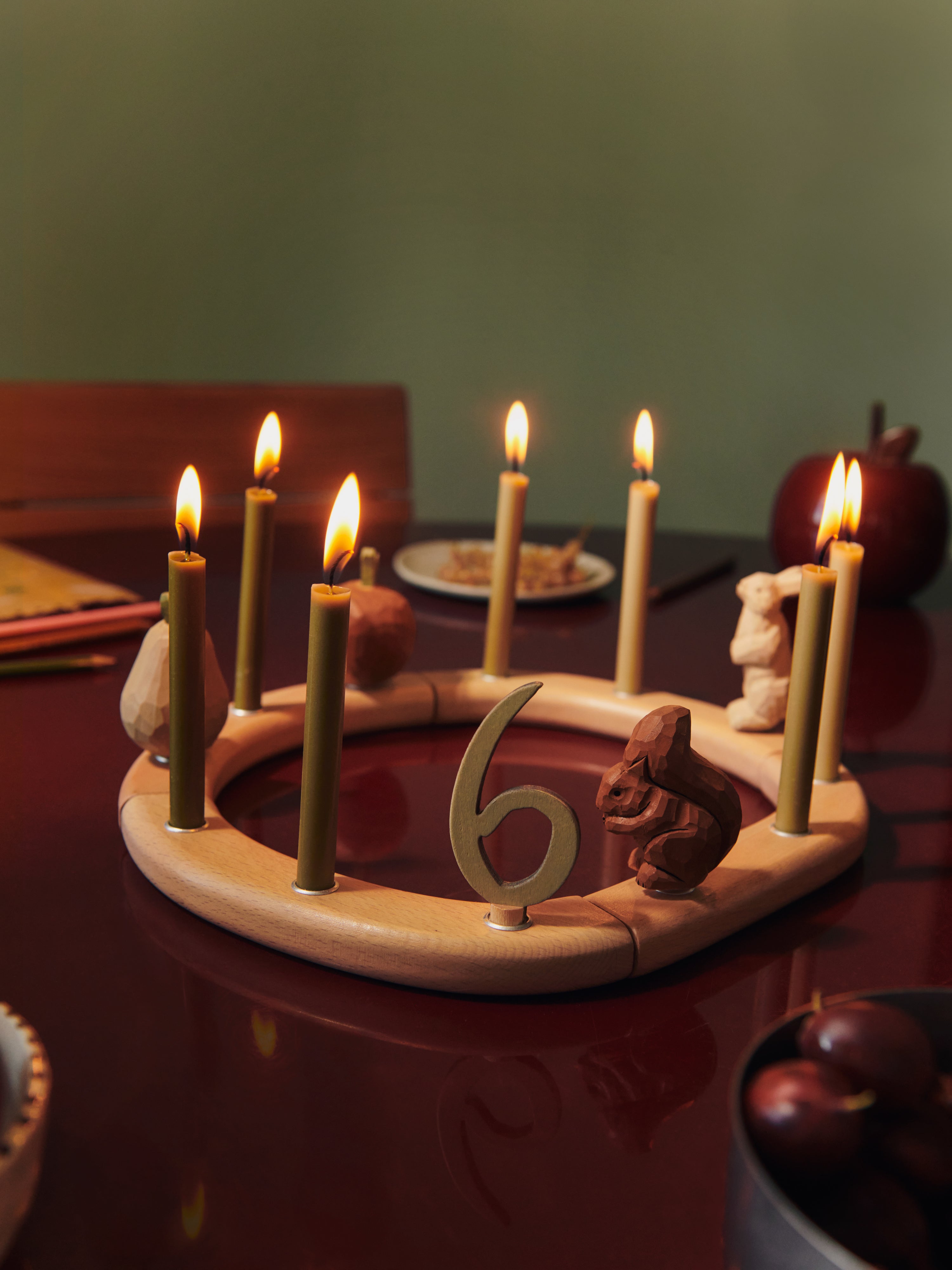 Sviečka LOOPI ružová