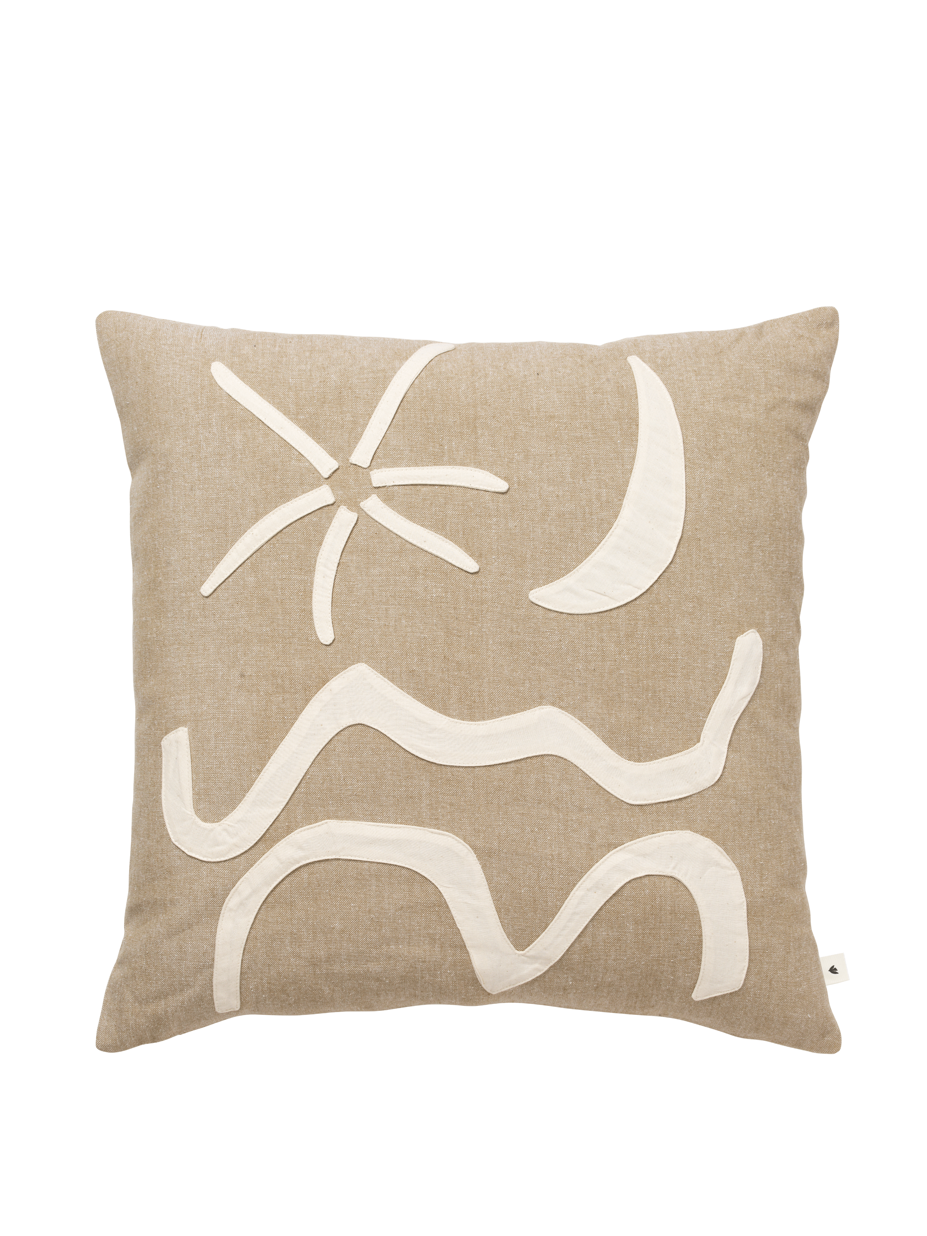 KOVE APPLIQUÉ decorative pillow beige