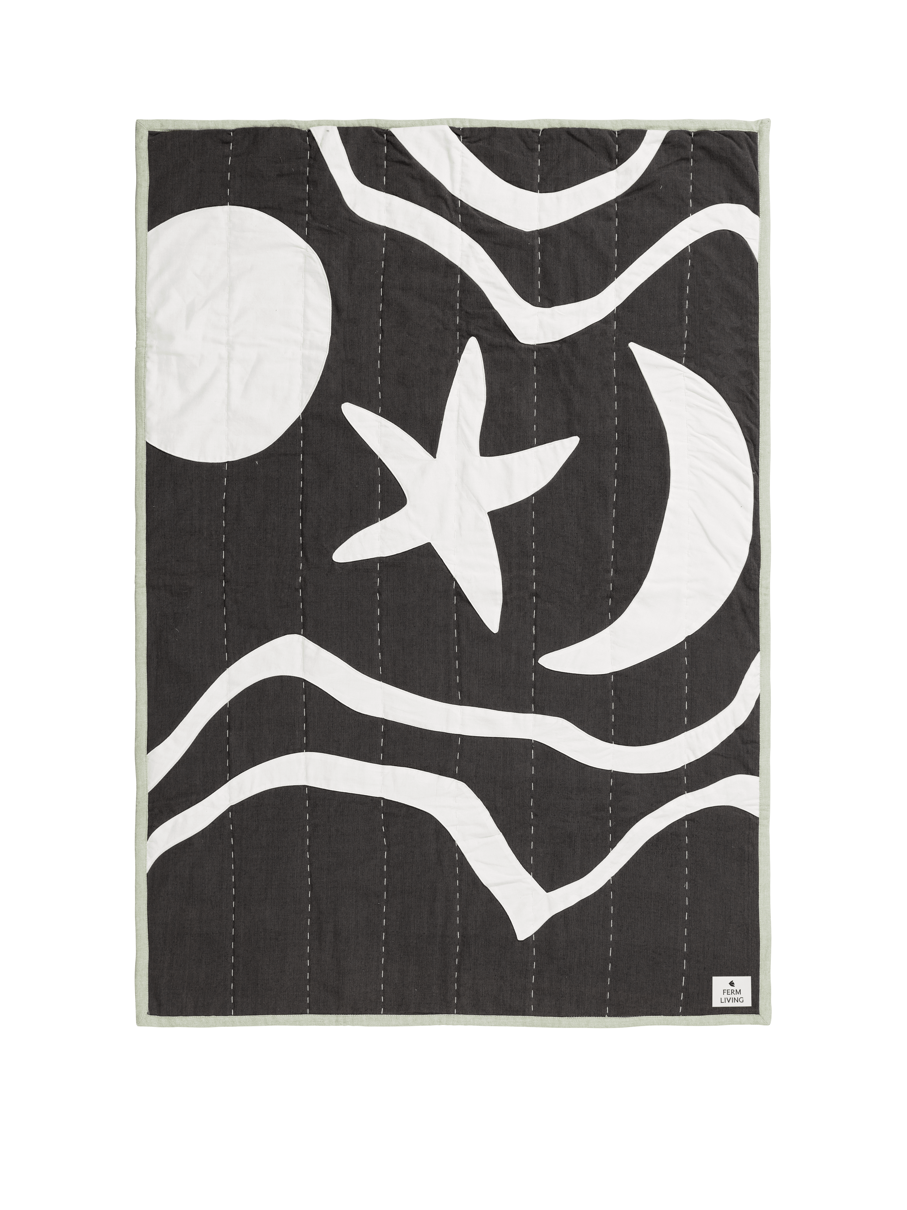 Prešívaný pléd KOVE APPLIQUÉ antracitový