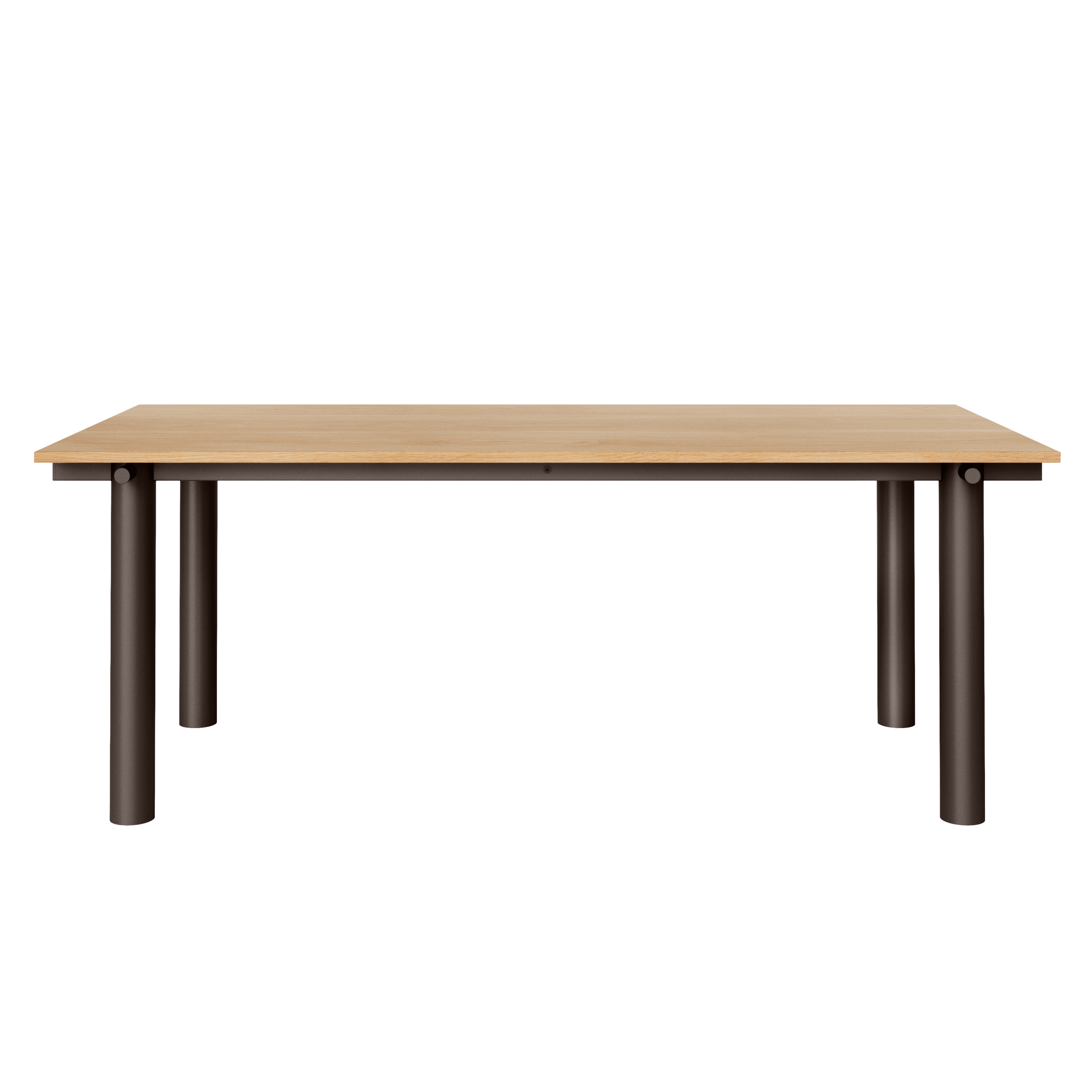 ATURA Table with Oak Top and Chocolate Base
