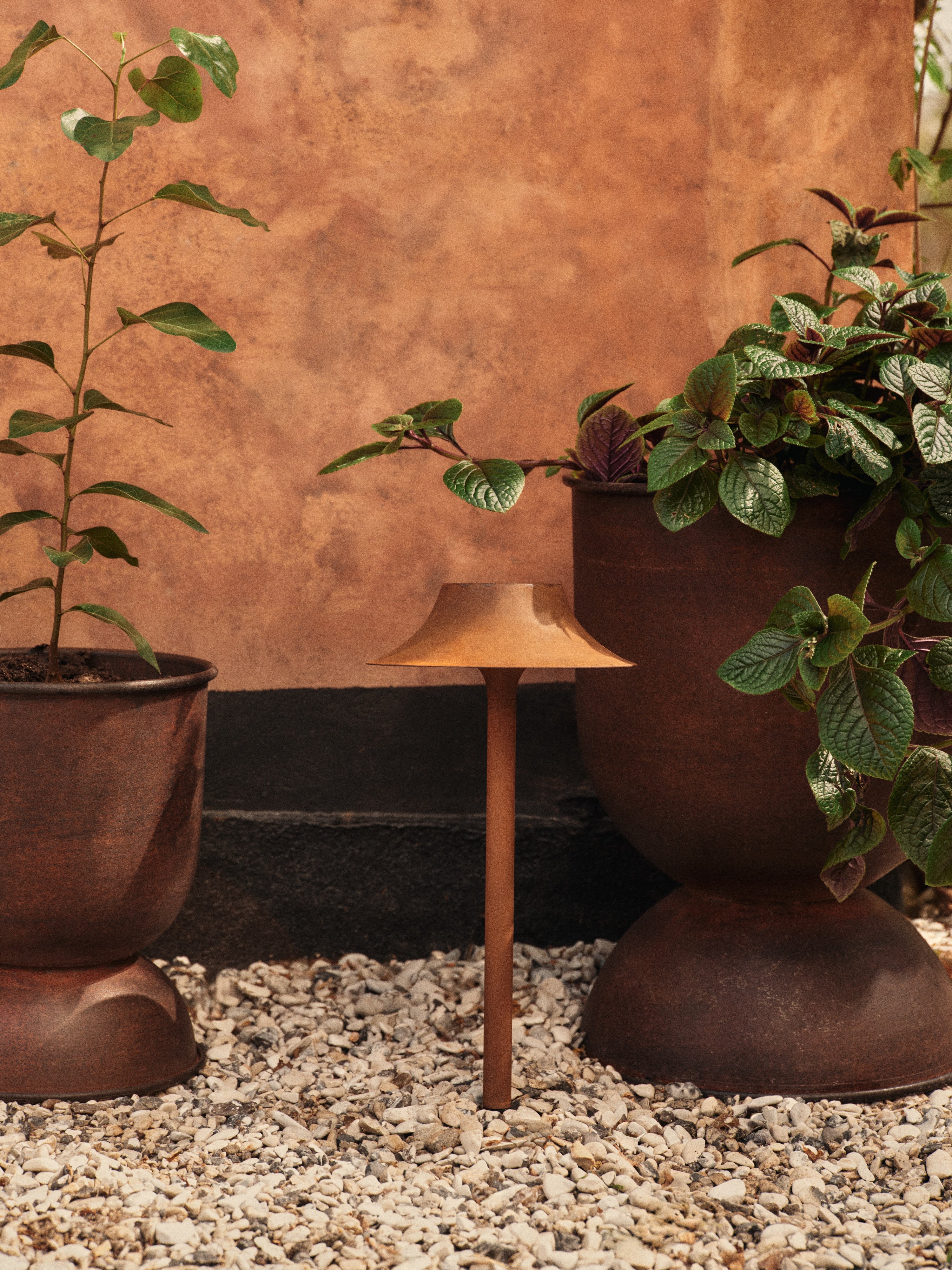 Záhradná lampa CORTIVO hrdzavá