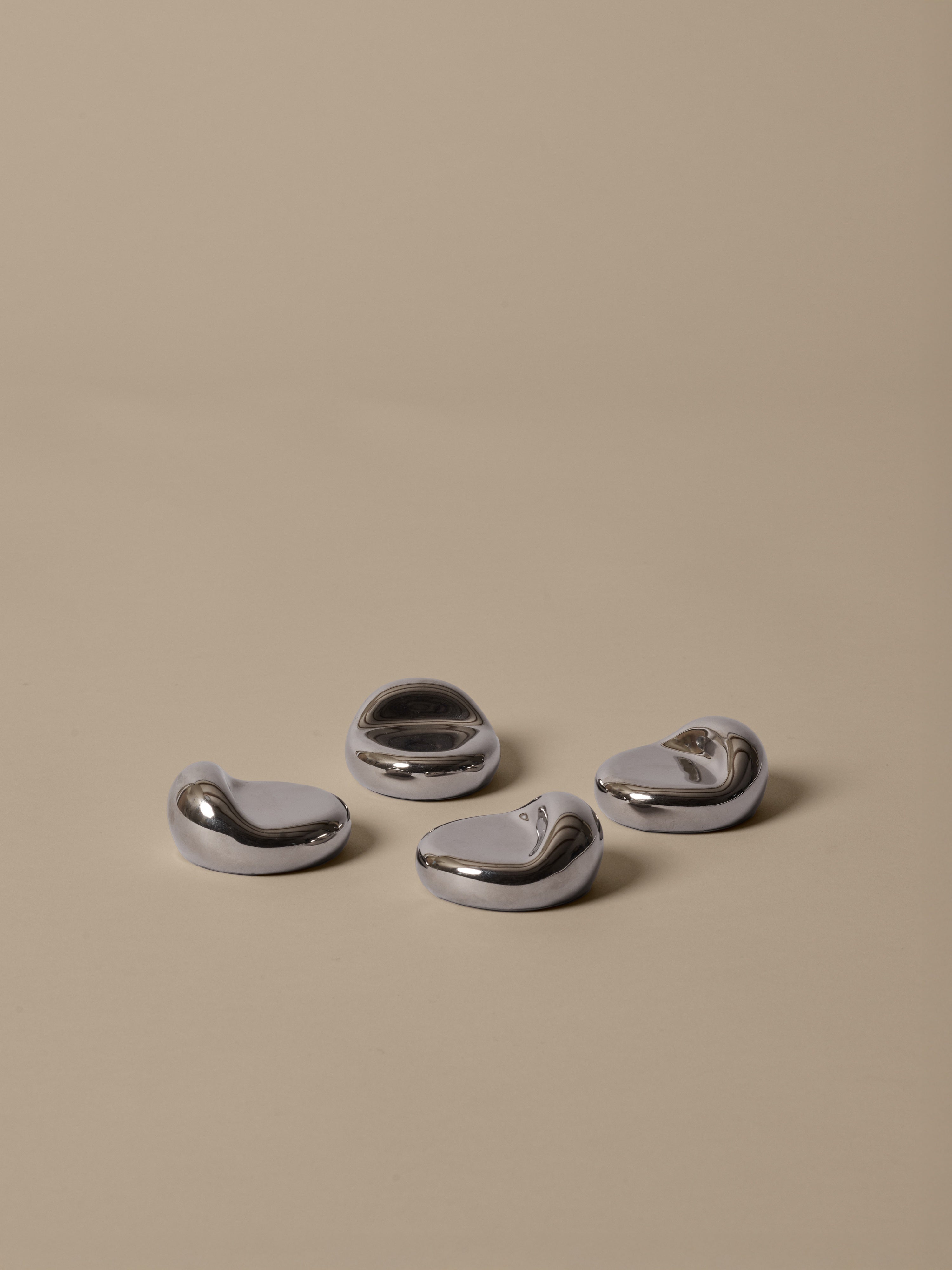 NUBE Silver Planter Coaster Set