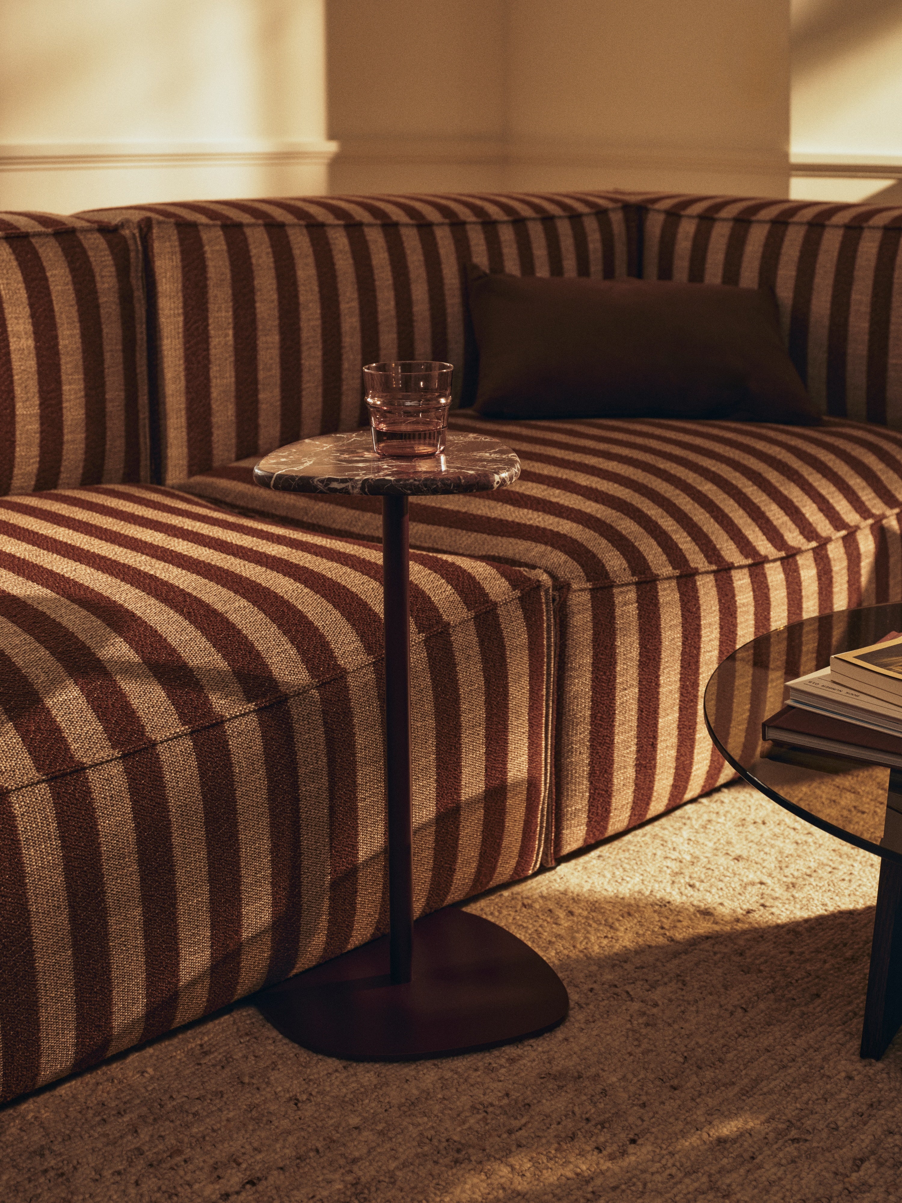 Modulárna pohovka CATENA Louisiana - ľavý koncový prvok pieskový s lámavou bielou