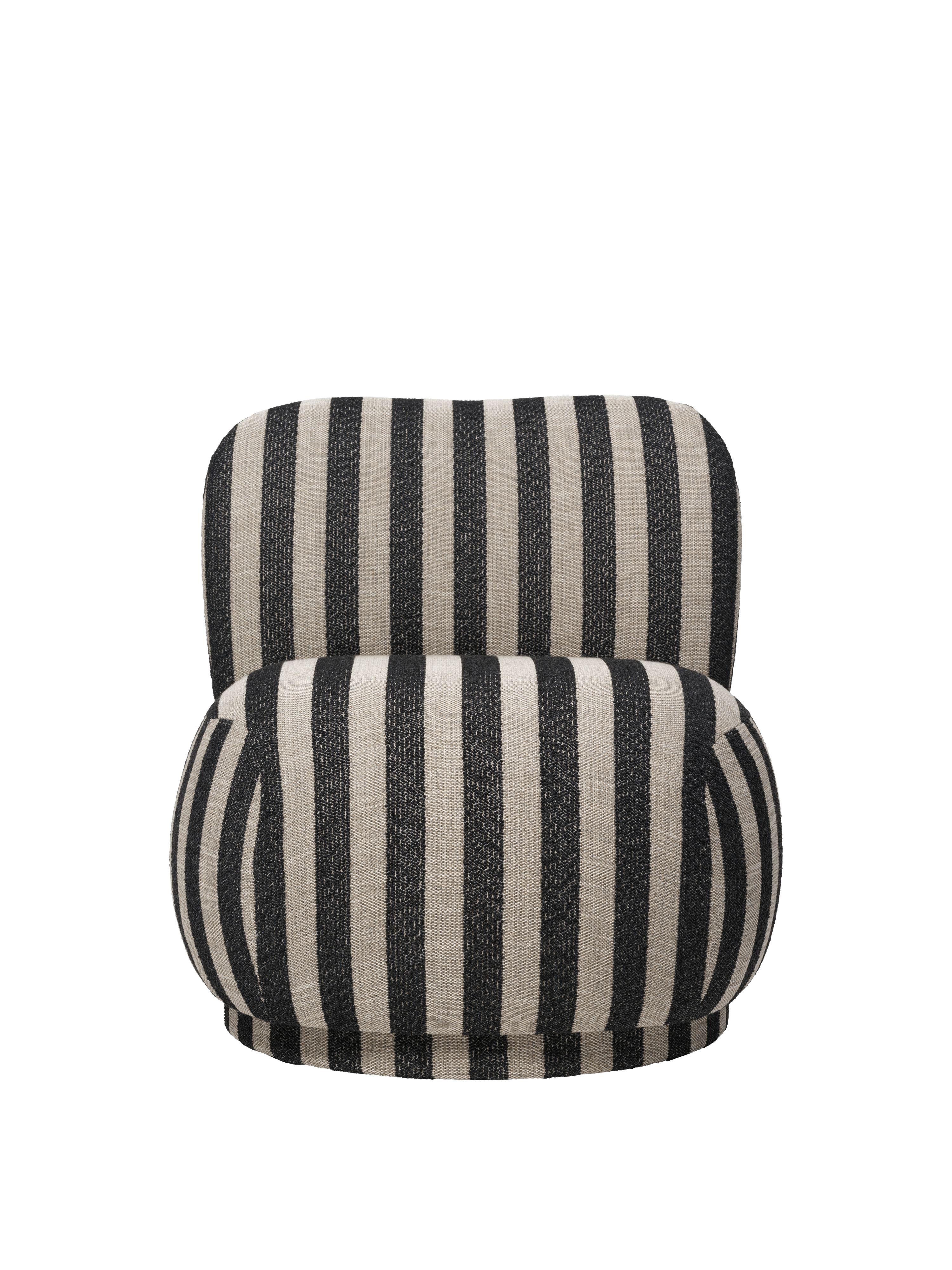RICO PICCOLO LOUNGE Swivel Armchair Louisiana Black with Sand