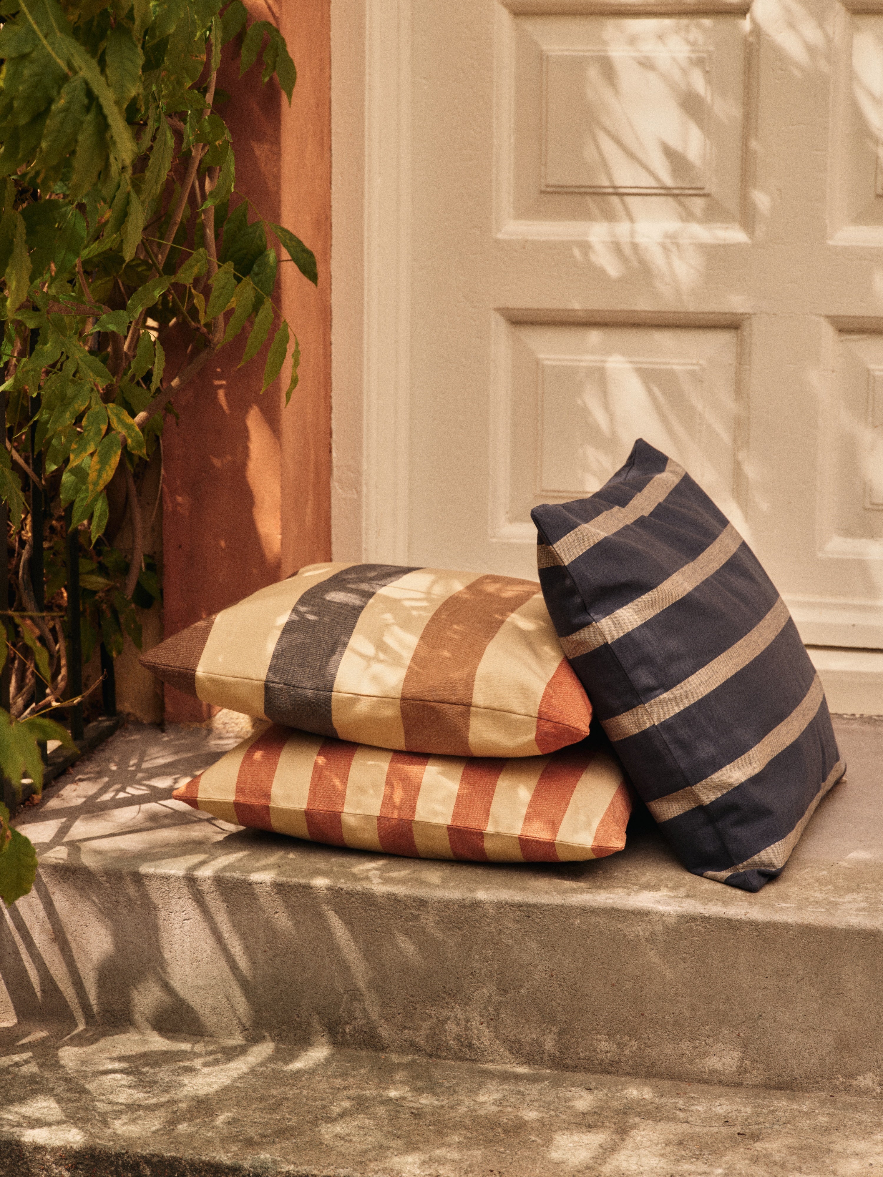 STRAND Cushion Cover Pink with Beige
