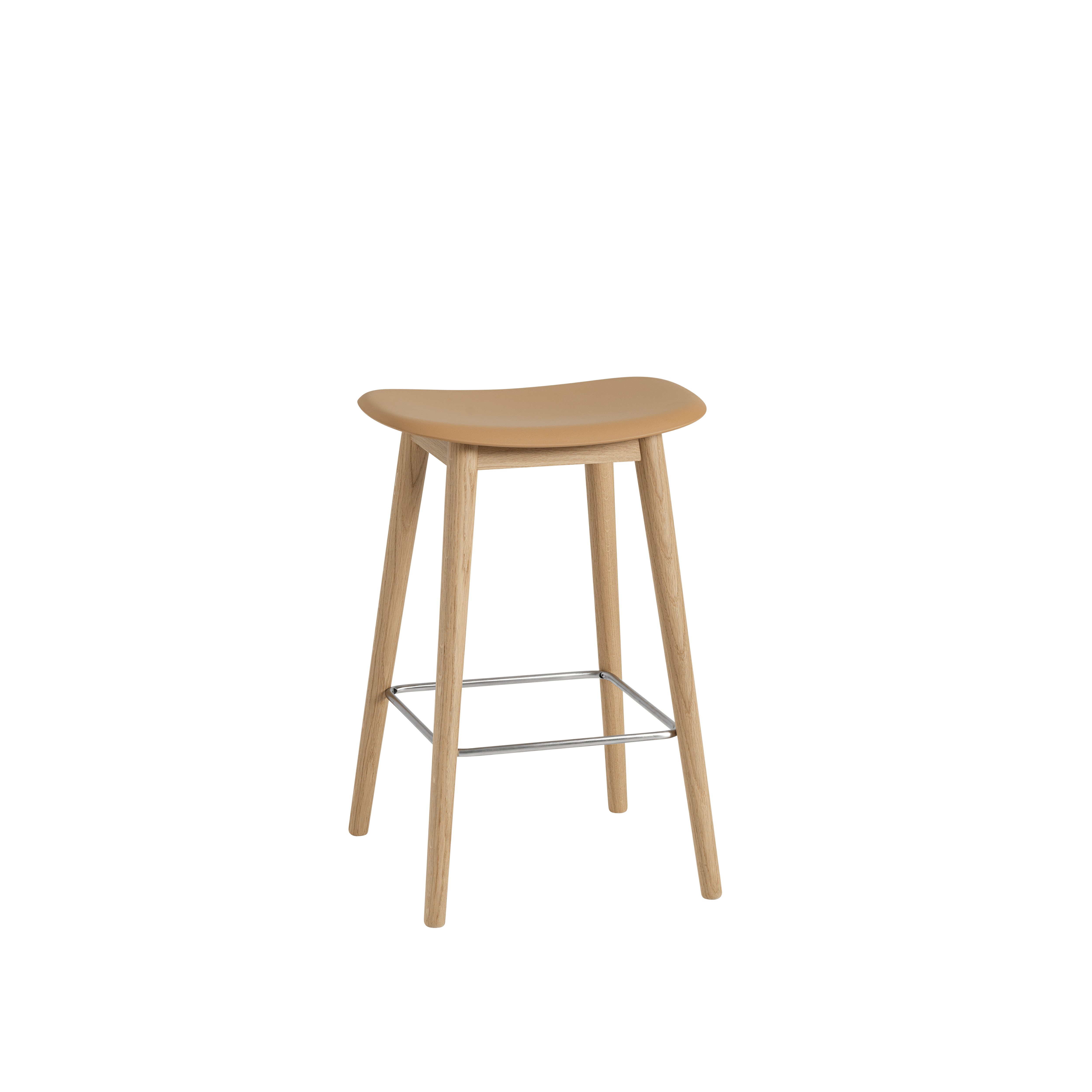 Customized FIBER Stool with Wooden Base