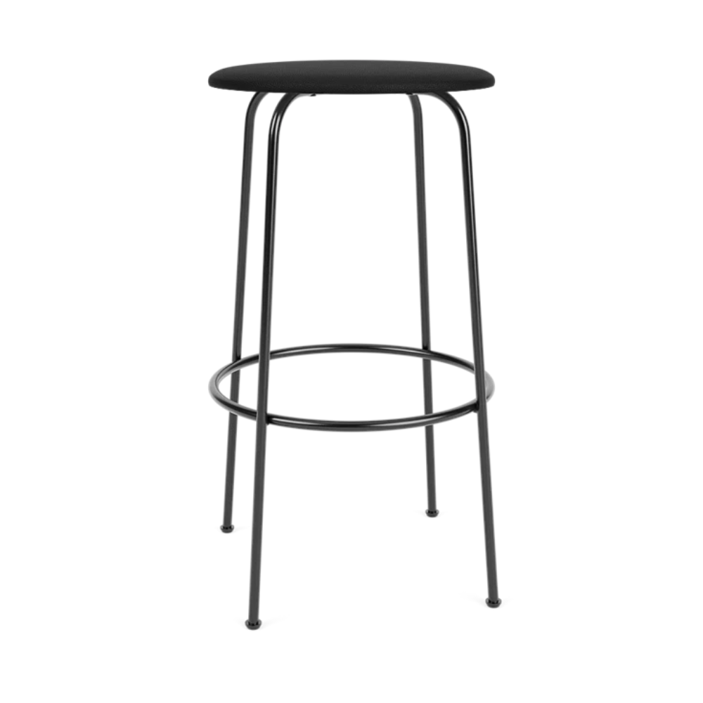 AFTEROOM black bar stool with steel base