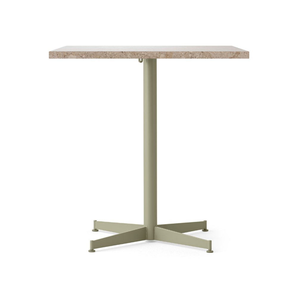 NOOK café table beige stone with olive base