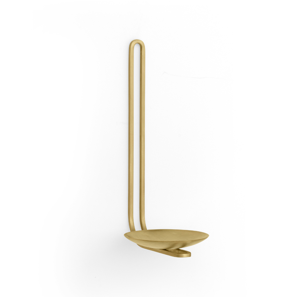 CLIP brass wall candle holder
