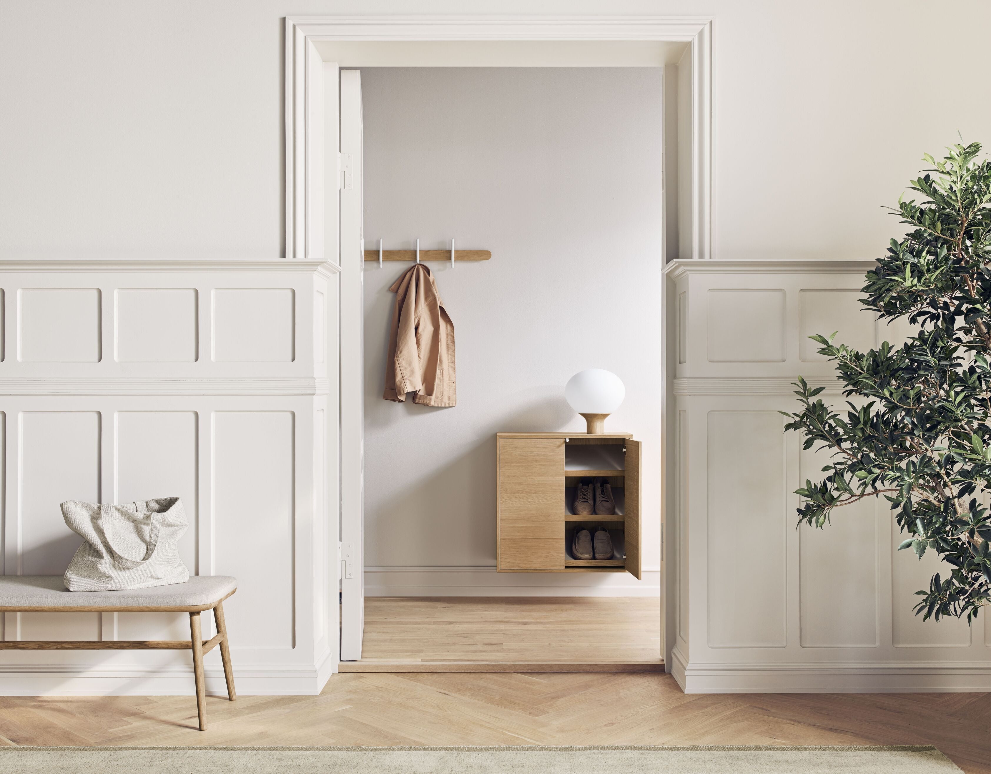 Polica na topánky CASE dýhovaná dubom