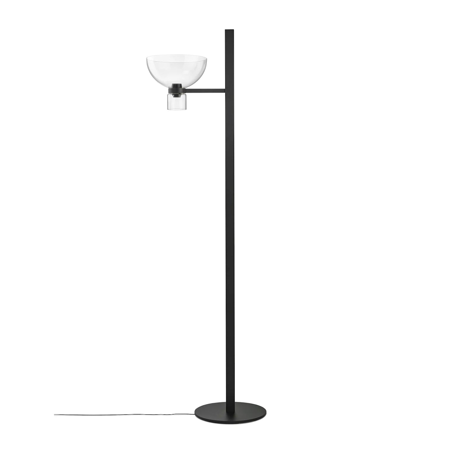 Podlahová lampa NOCTURNE F1 BOWL čierna