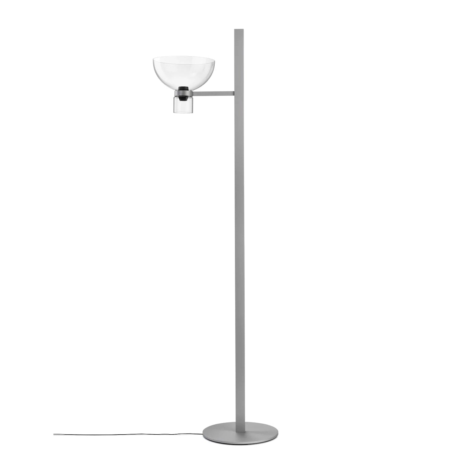 Podlahová lampa NOCTURNE F1 BOWL strieborná