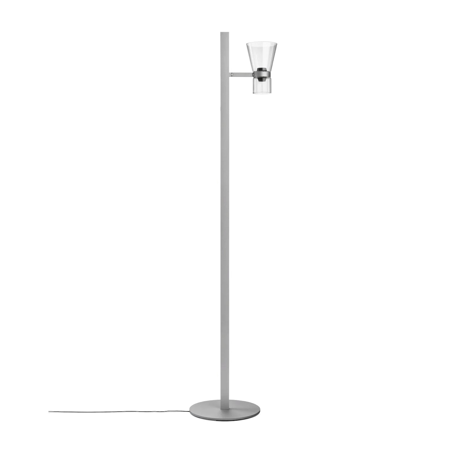 Lampa podlahová NOCTURNE F1 CONE strieborná