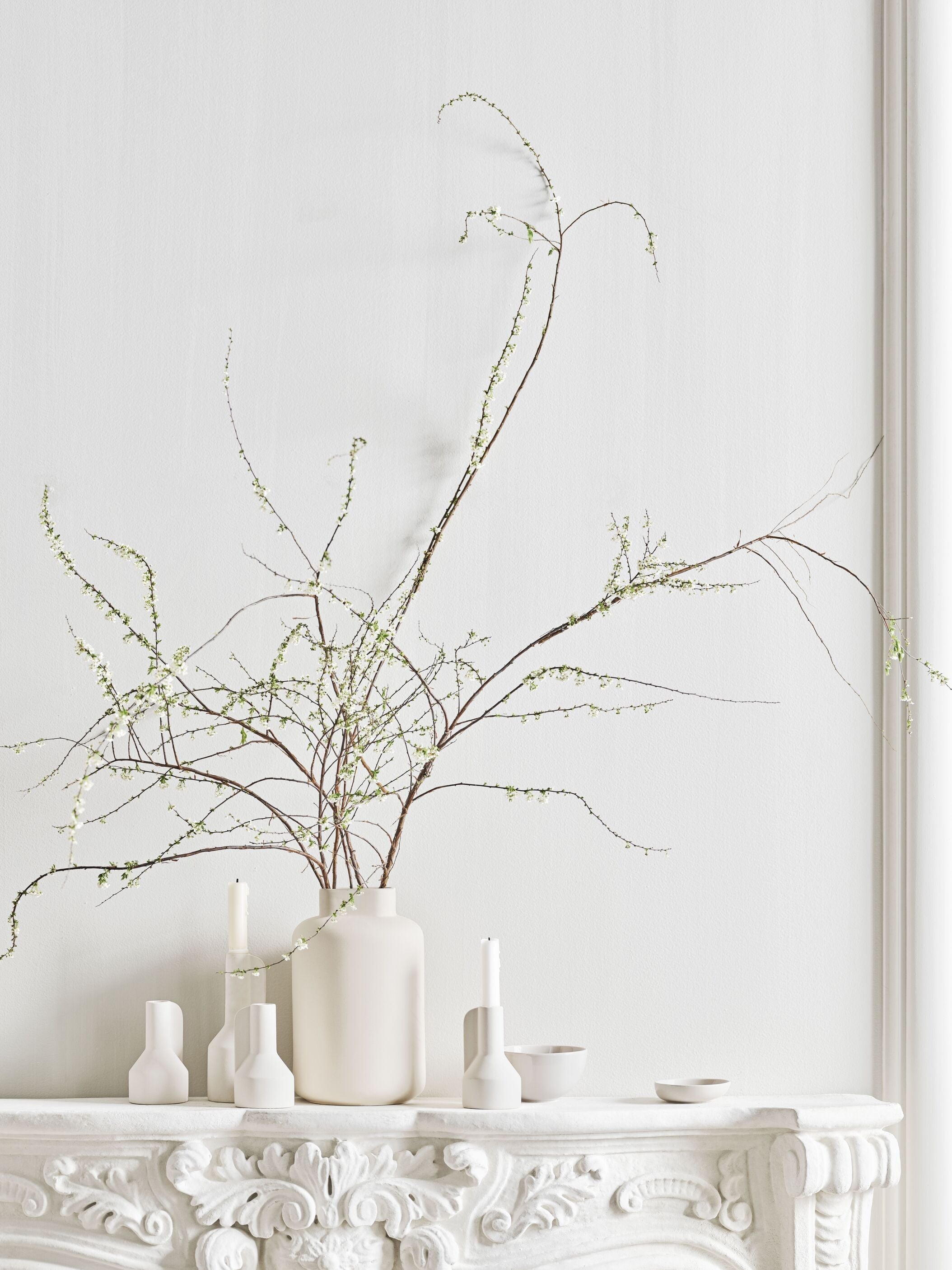 Sviečnik FALDA krémový