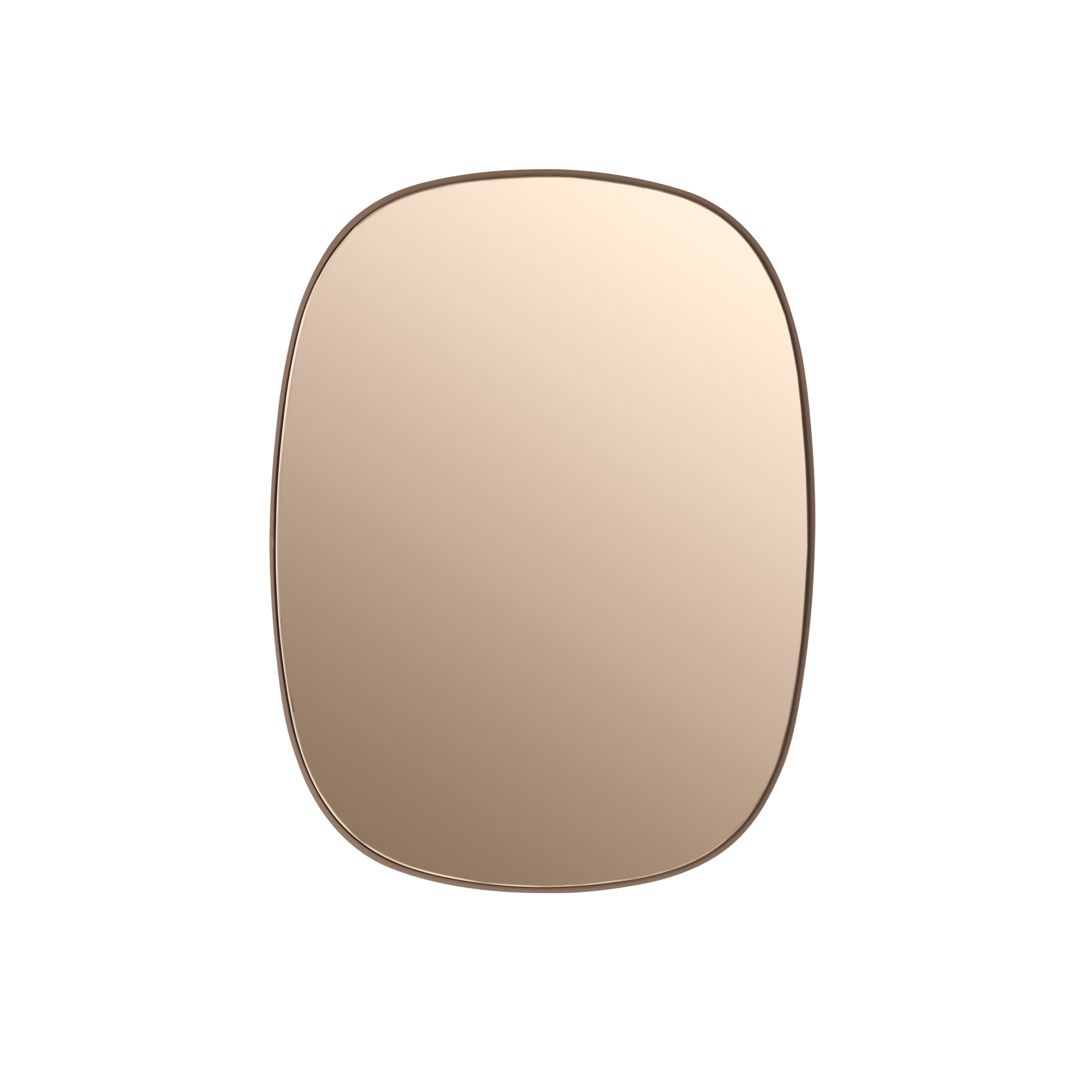 Lustro FRAMED bledoružová rám s ružovým sklom