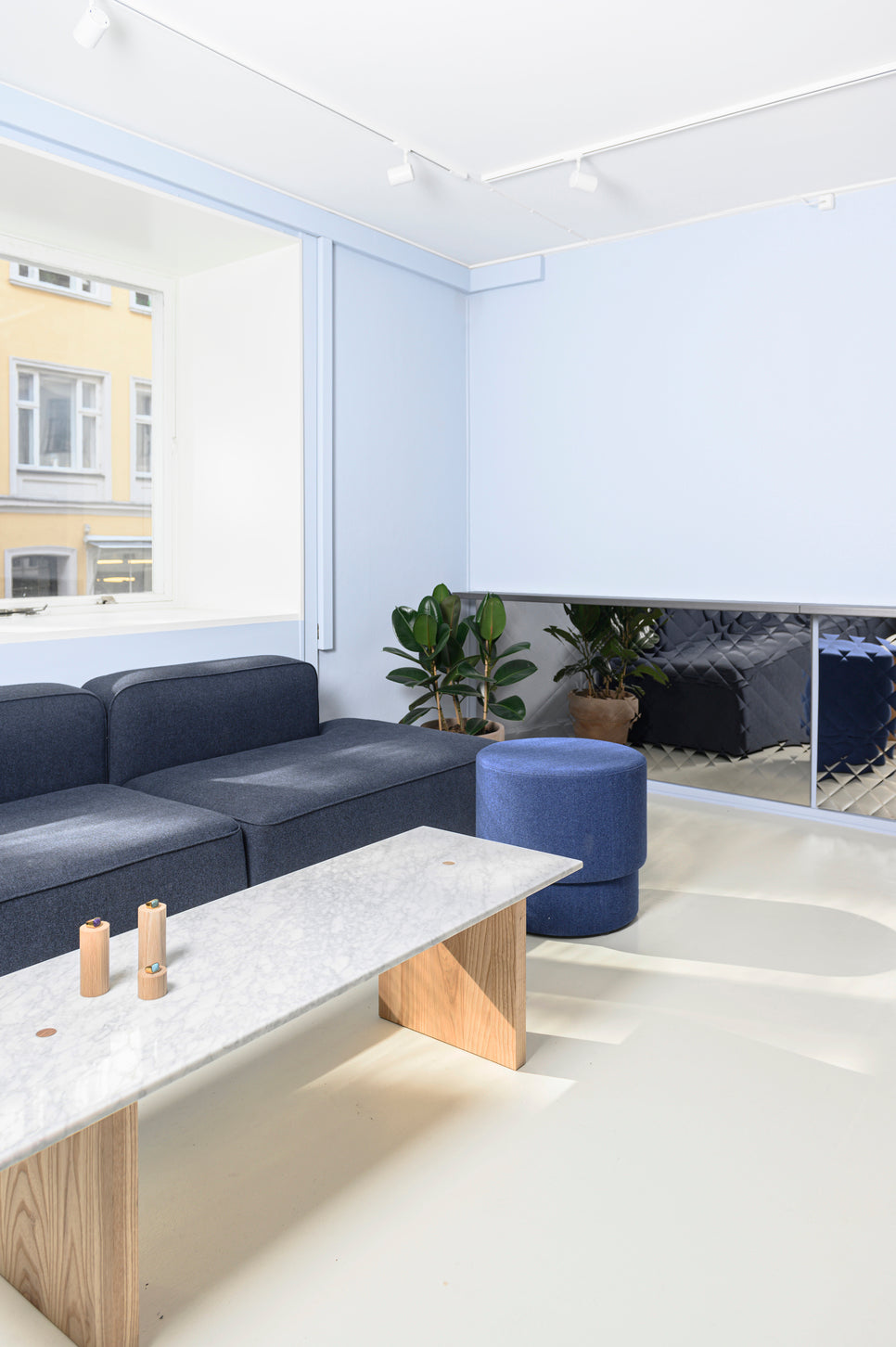 3-person modular sofa open right-sided upholstered ropes