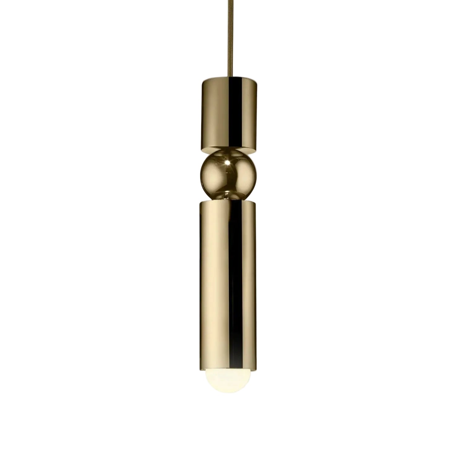 Závesná lampa FULCRUM mosadzná