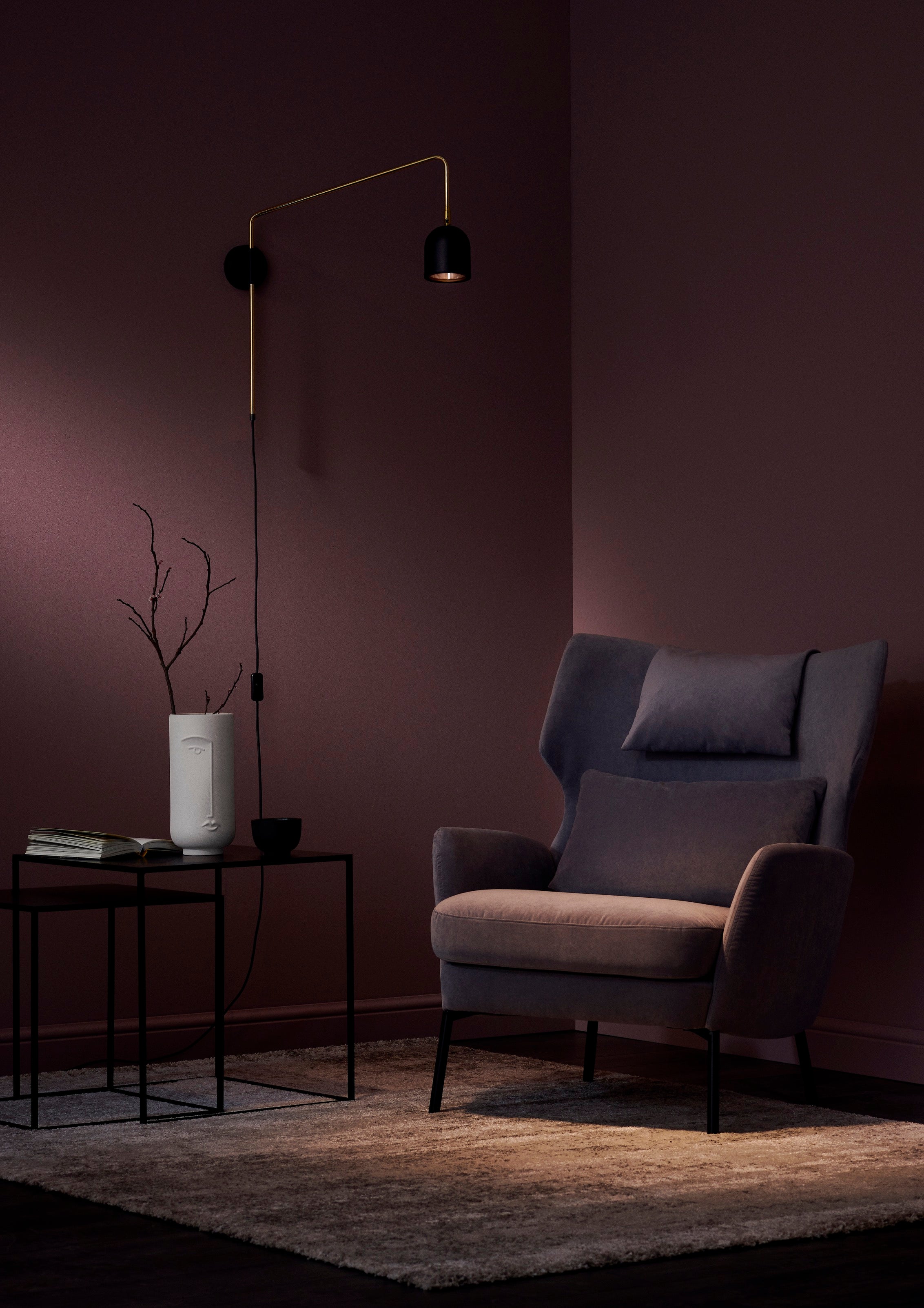 GASPAR white wall lamp