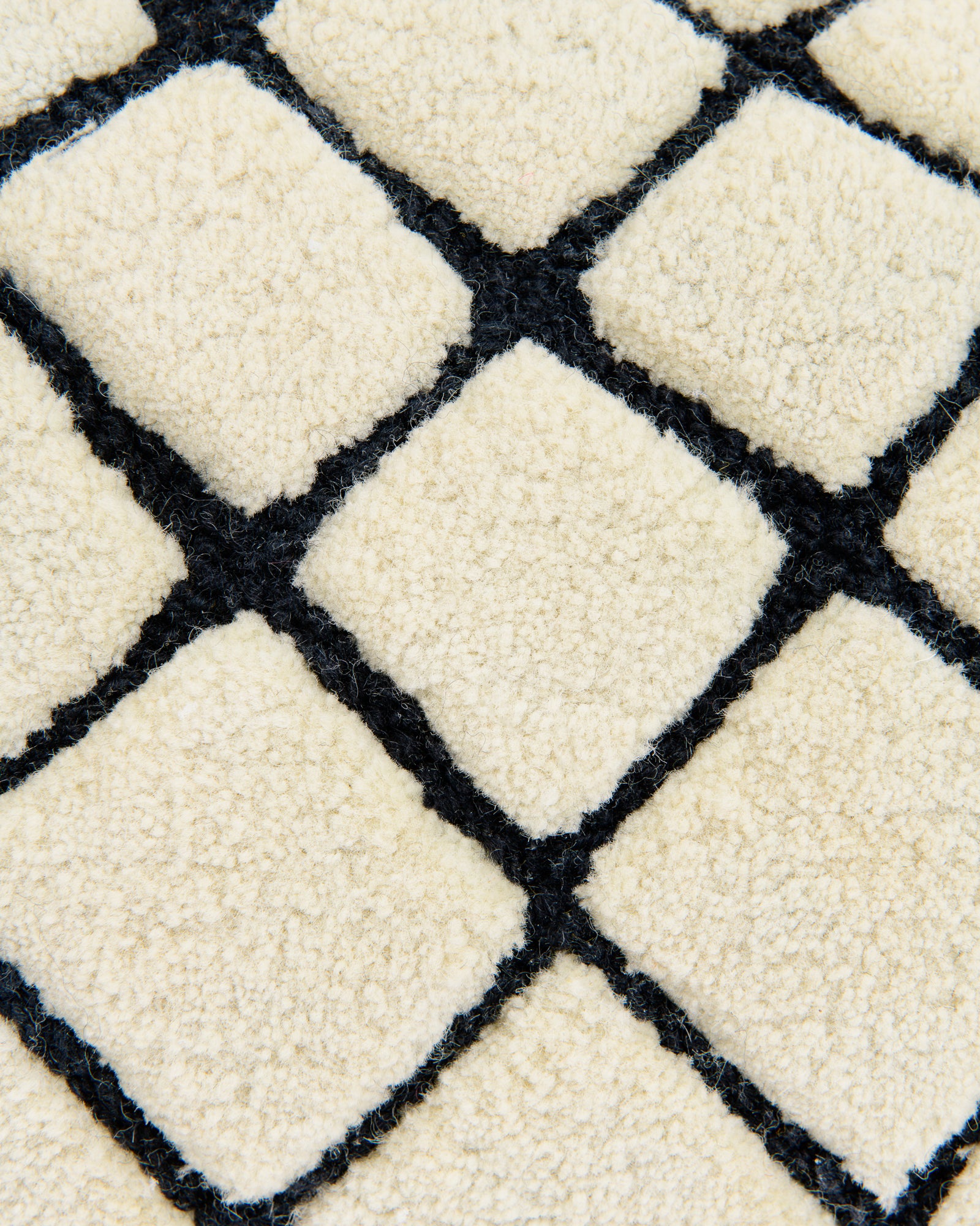 Decorative Pillow GRID SLIM Broken White with Black