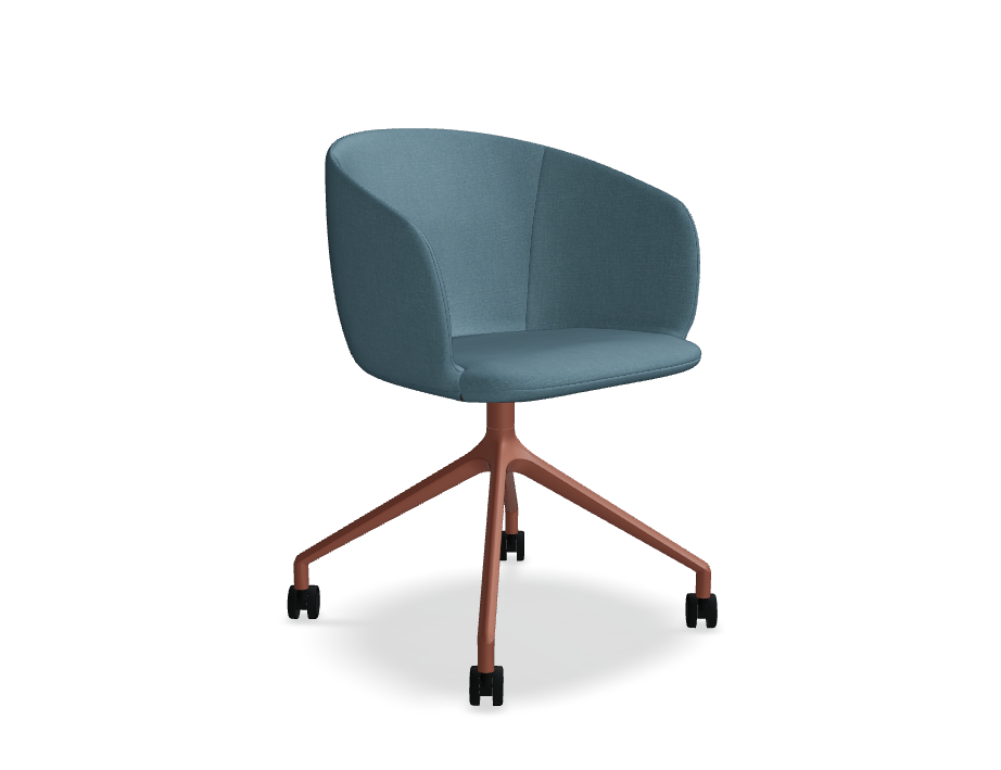 Otočné kreslo GRACE s hliníkovou základňou a kolieskami