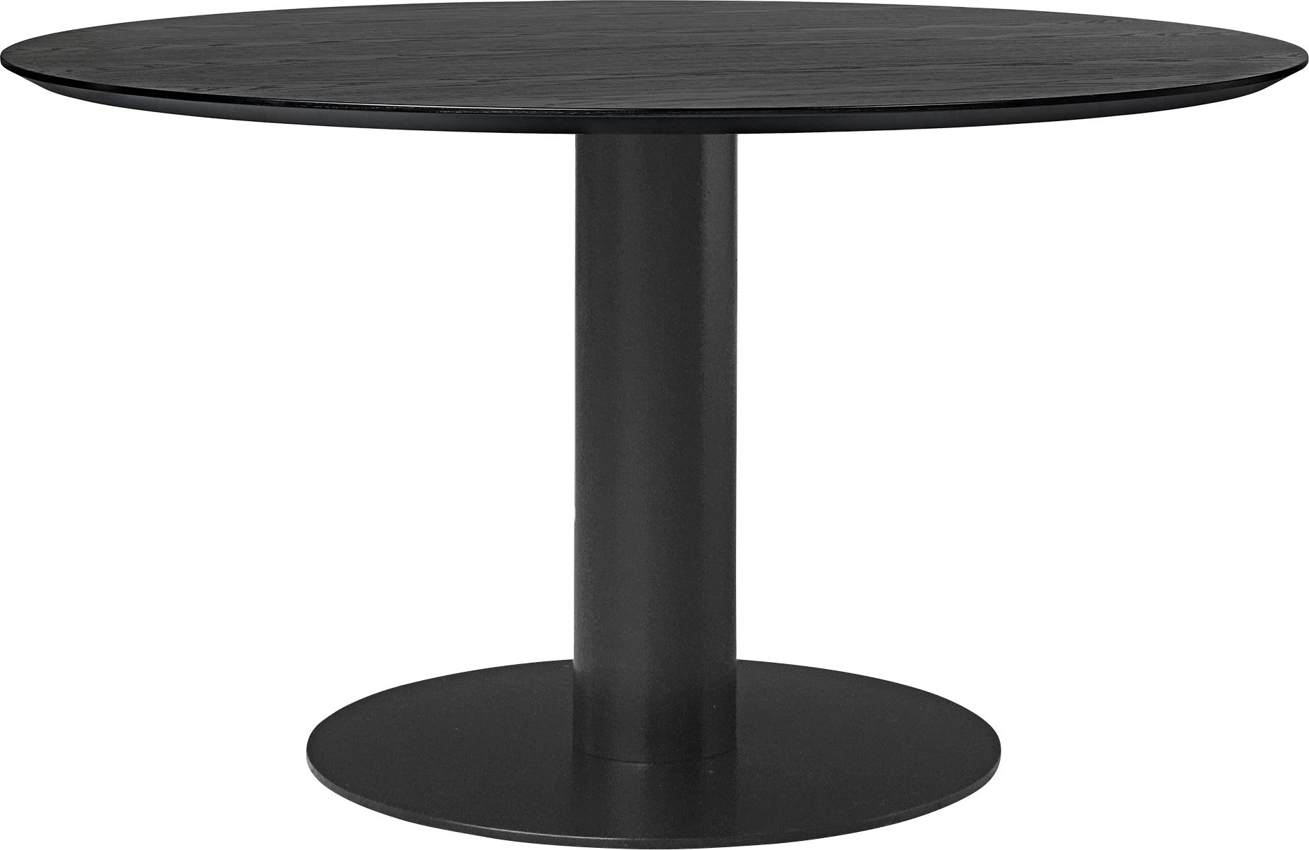 Round table 2.0 black ash wood with black base