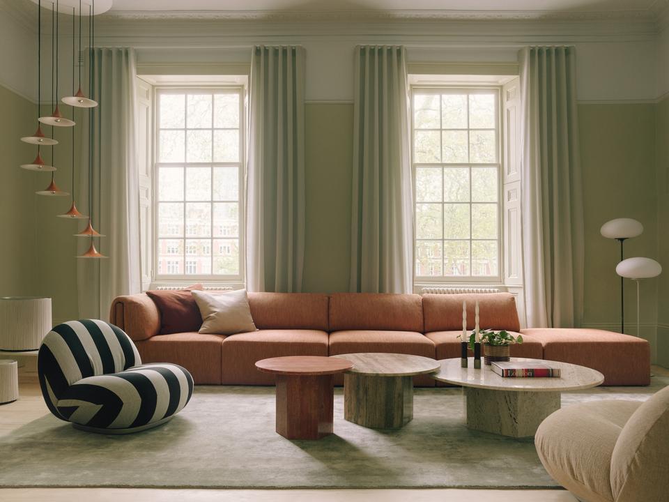 EPIC cream travertine coffee table