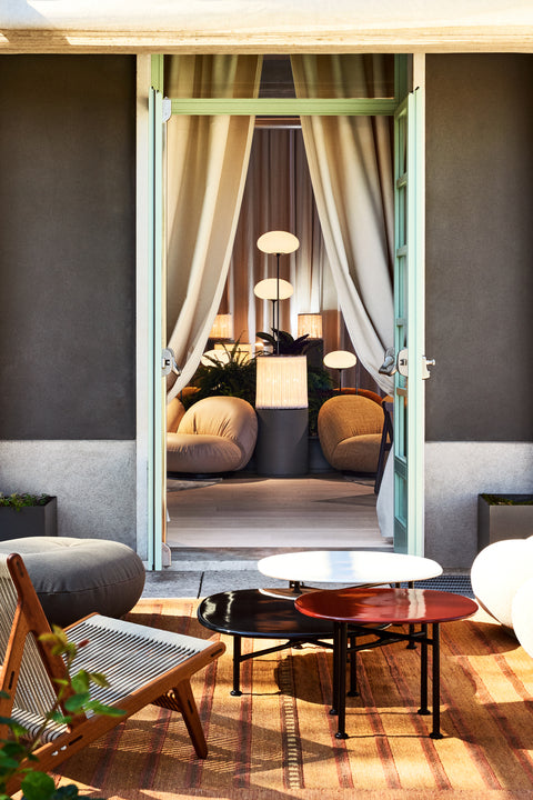 STEMLITE floor lamp black chrome