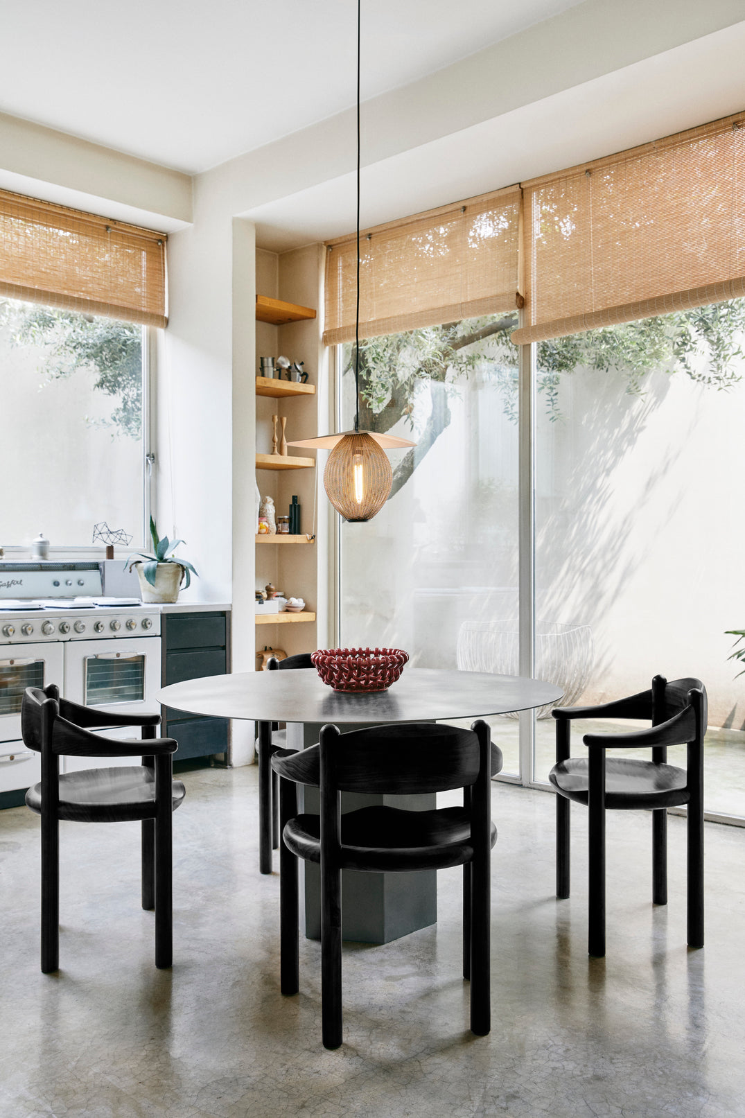 DAUMILLER Armchair with Armrests Black Pine Wood