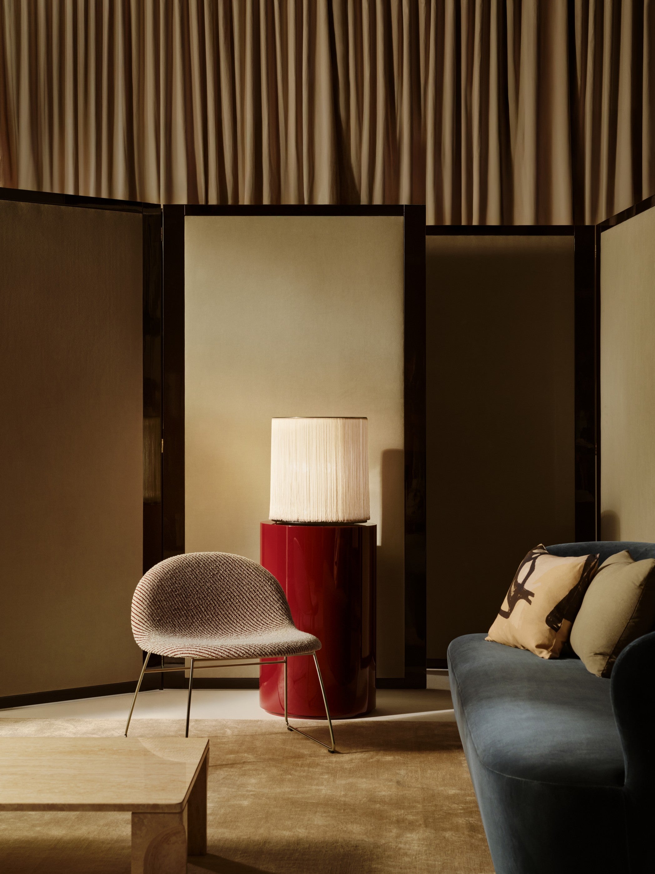 Table lamp MODEL 597 polished aluminum