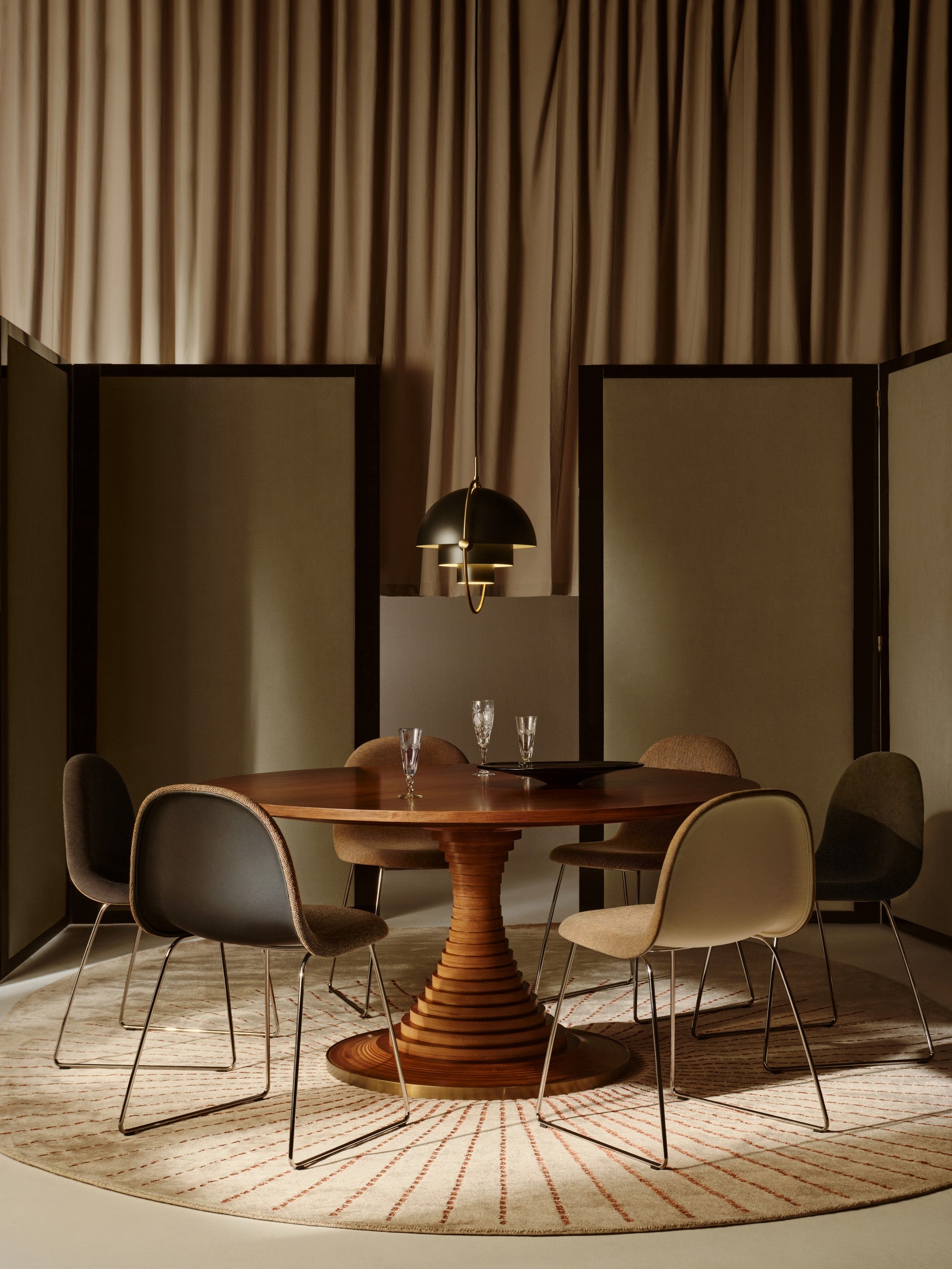 GUBI 3D Chair oak wood with black base