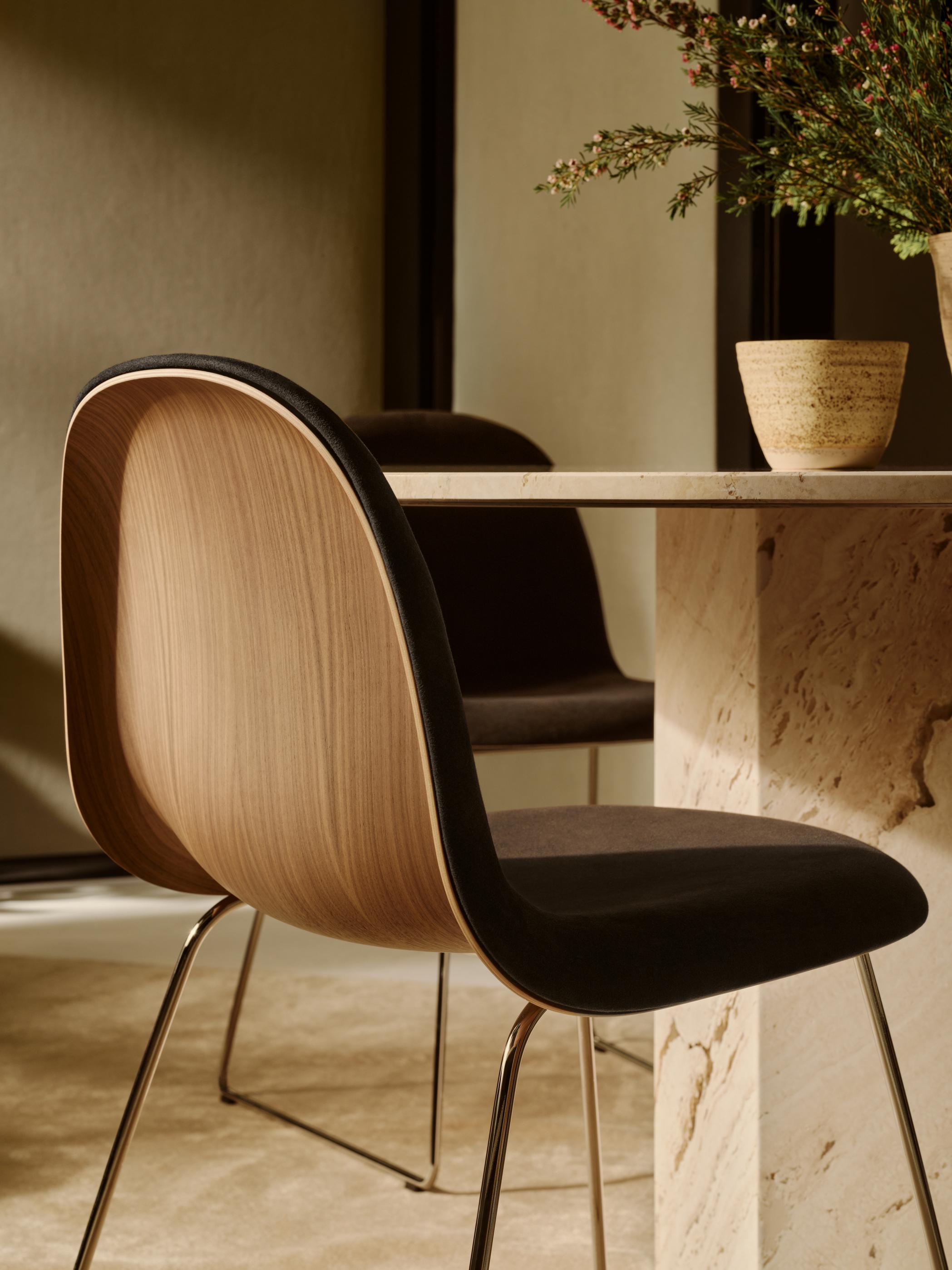 GUBI 3D Chair oak wood with black base