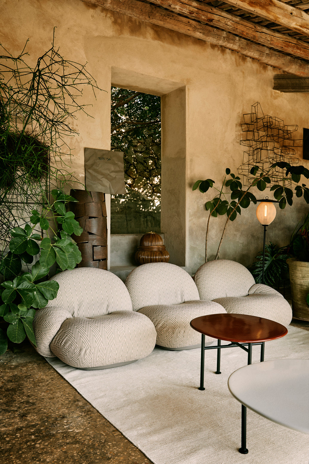 Stolik kawowy CARMEL bordowa ceramika