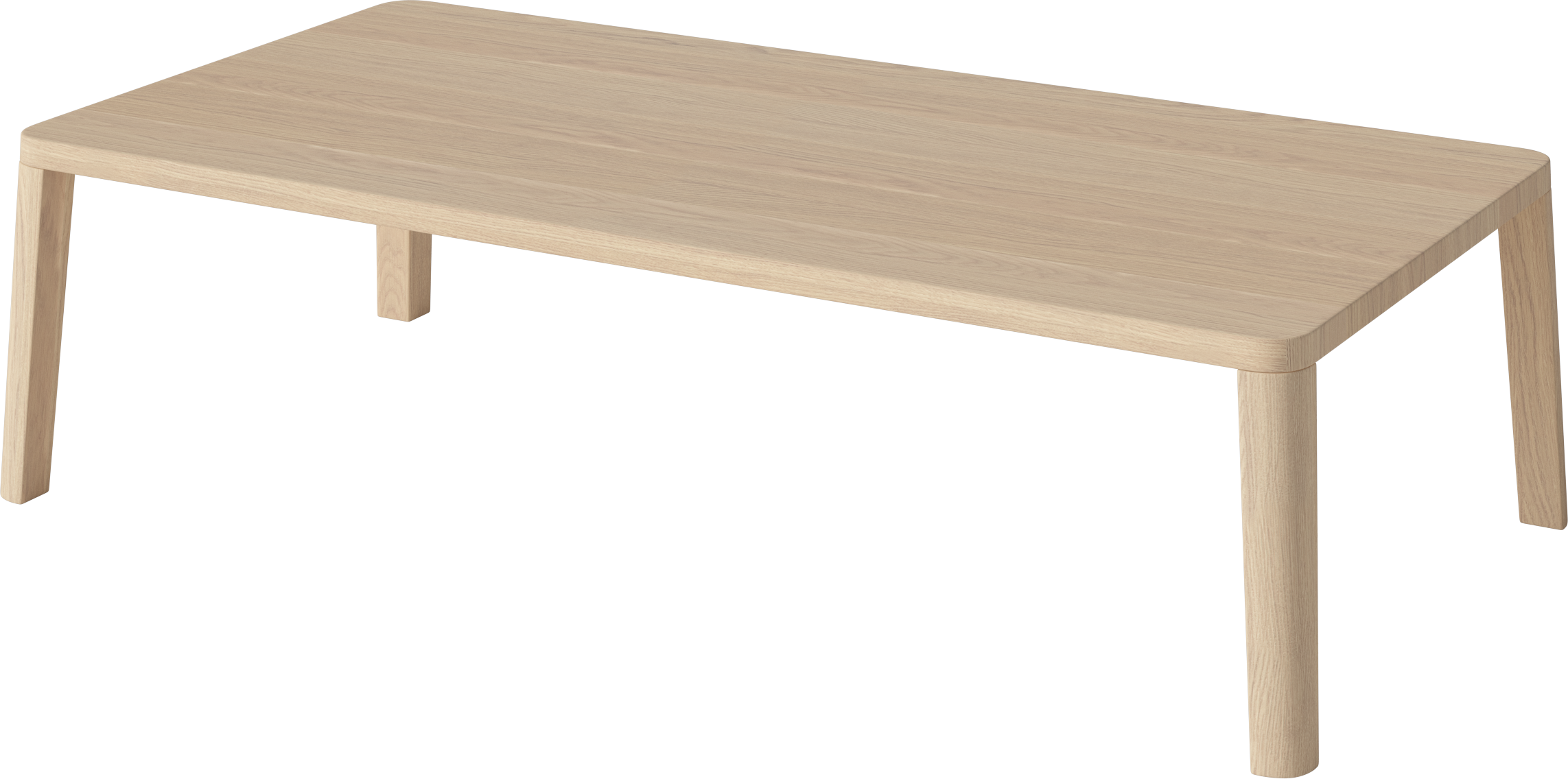 Kávový stolík GRACEFUL bielené dubové drevo