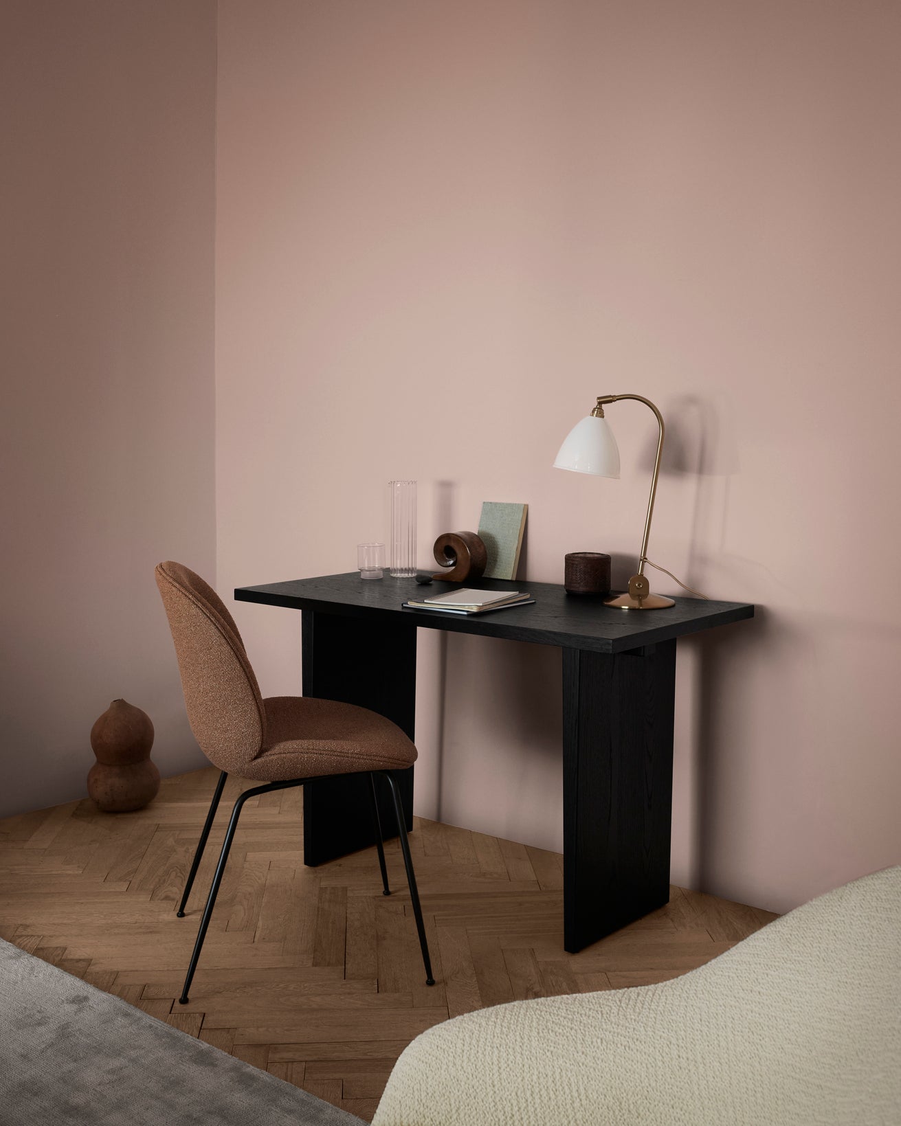 Stolná lampa BESTLITE BL2 chróm s čiernym tienidlo