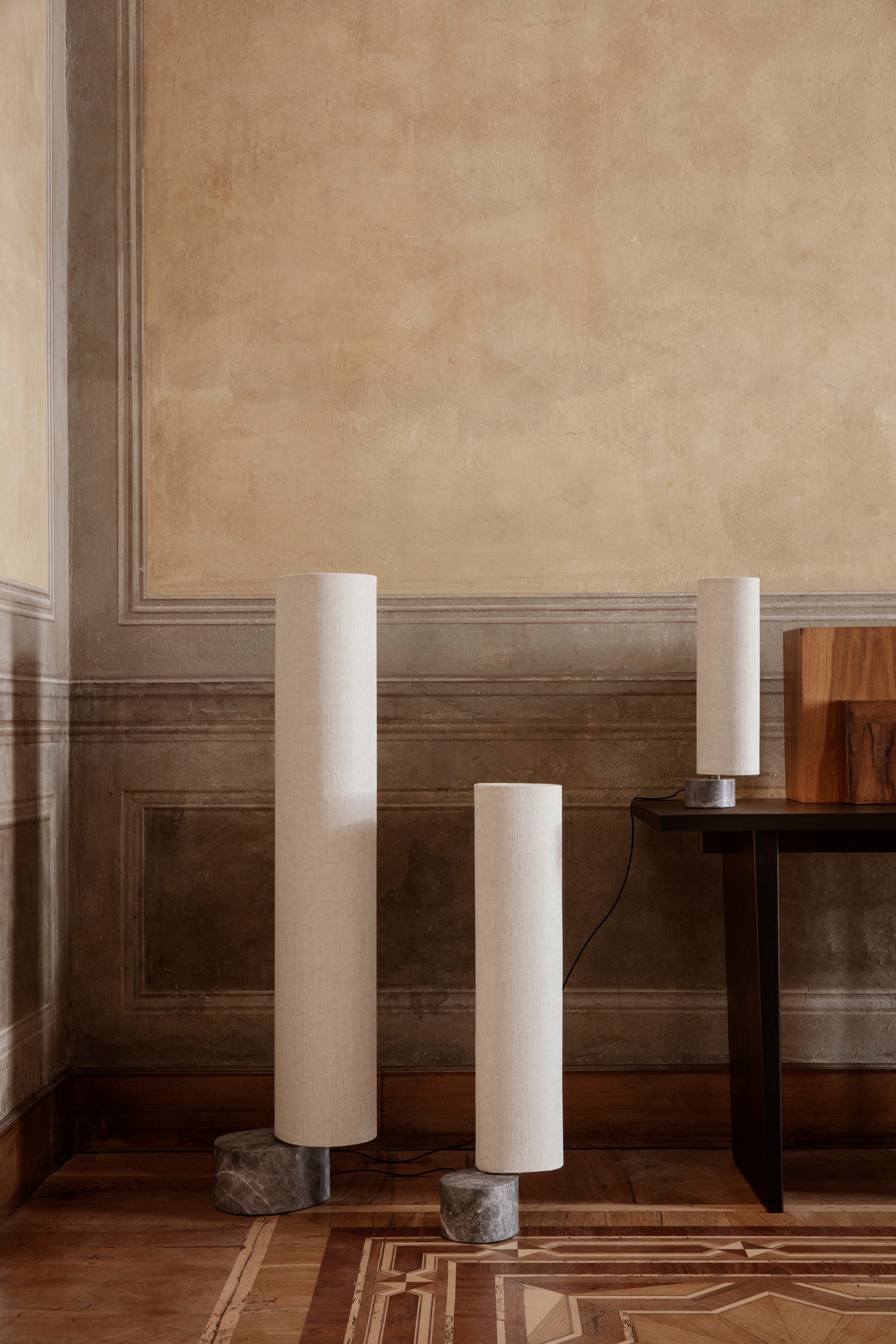 UNBOUND table lamp gray marble