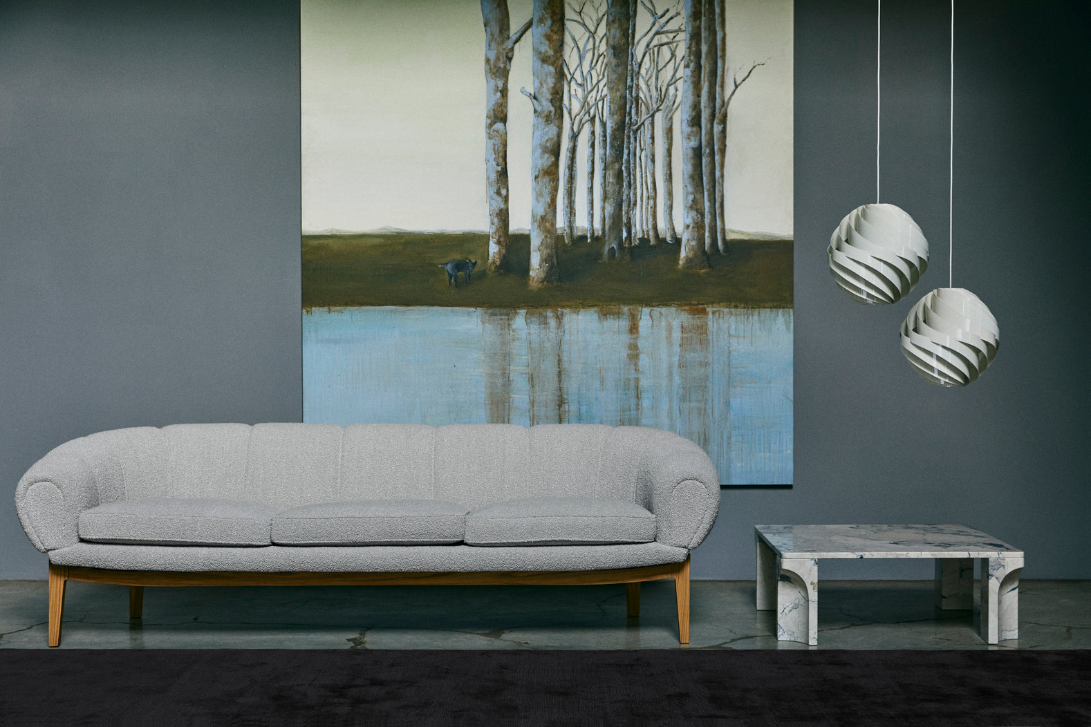 Závesná lampa TURBO zlomená biela