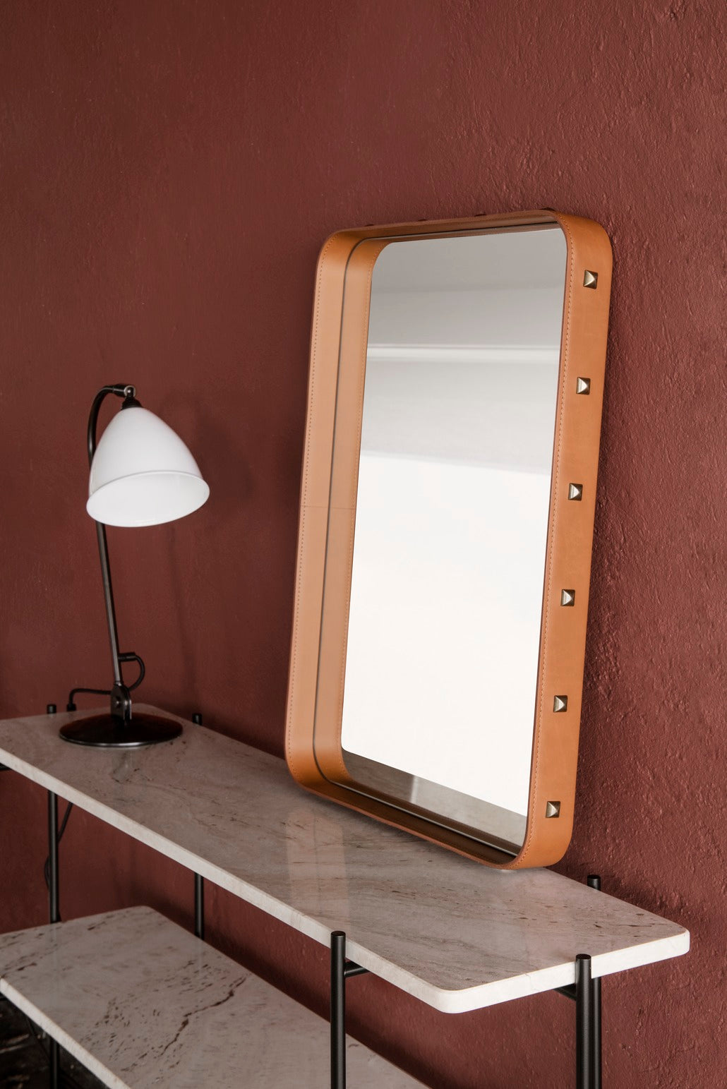 ADNET Mirror cream leather