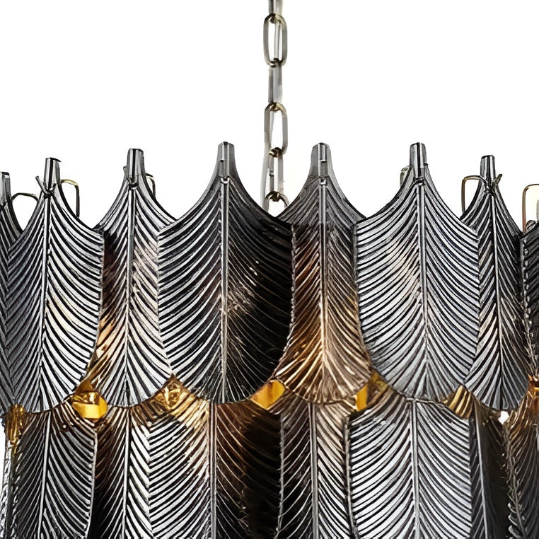 Čierny sklenený luster DIVINE