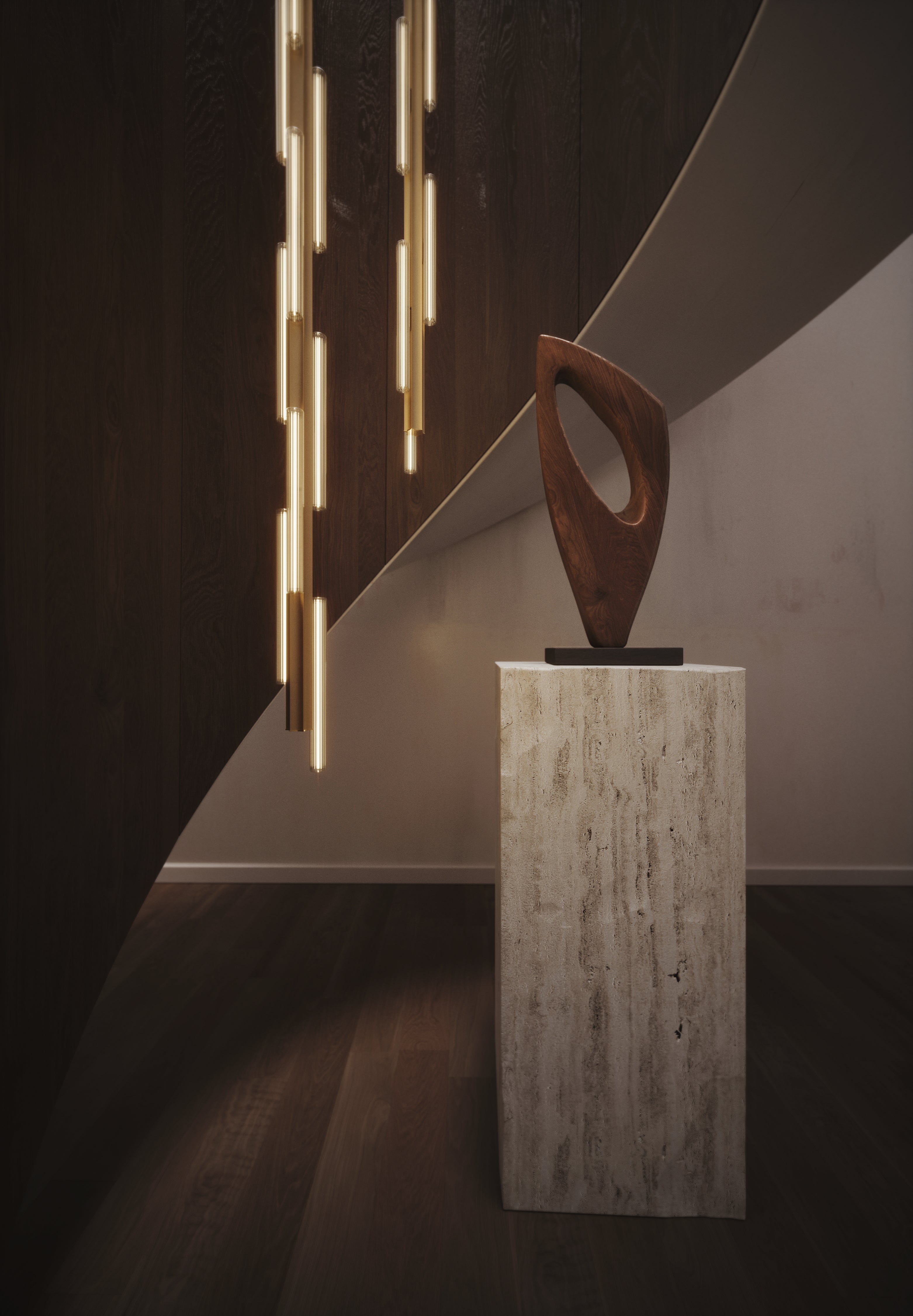 Lampa visiacá 3-bodová HAIL brúsený bronz