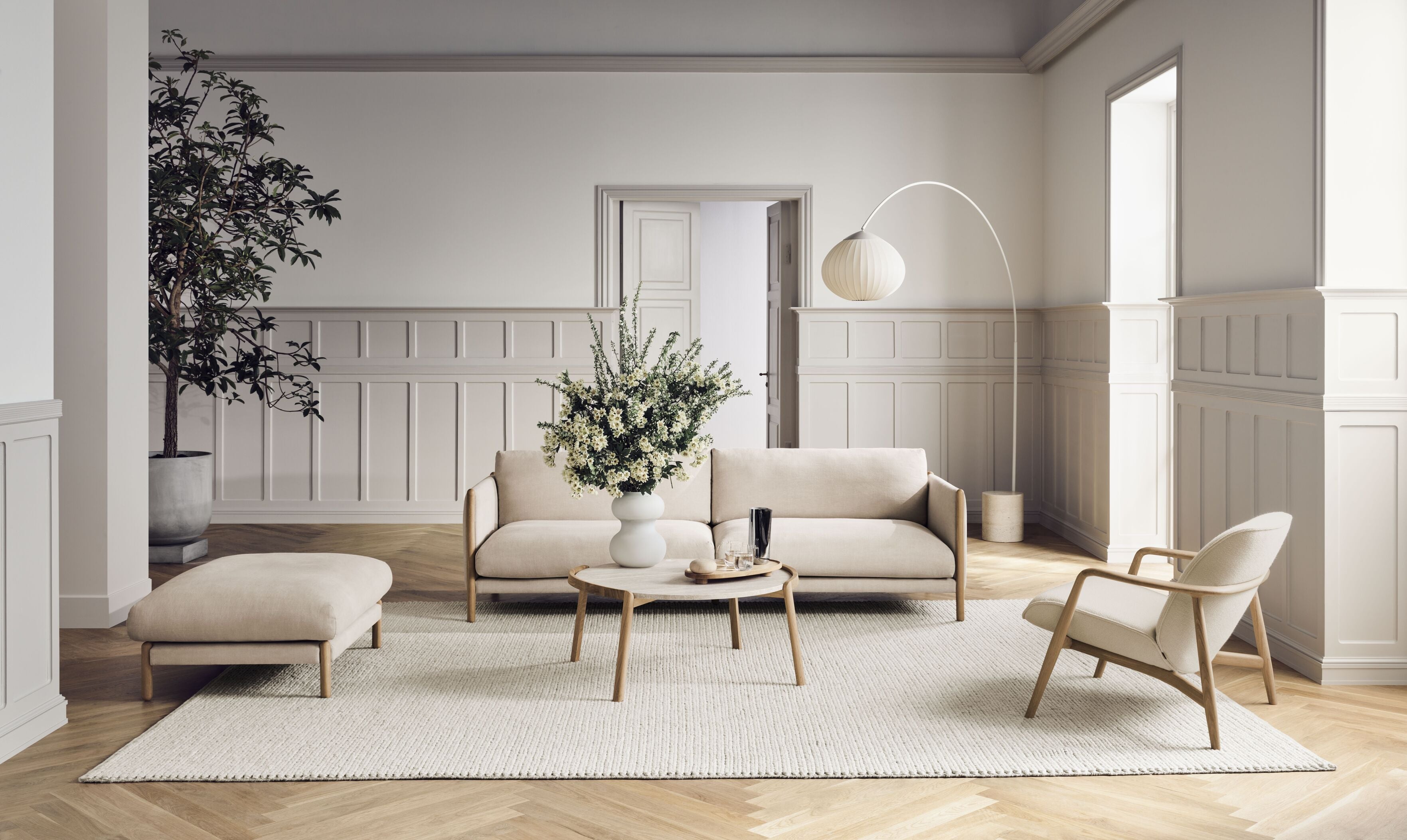 2.5-person sofa Hayden white