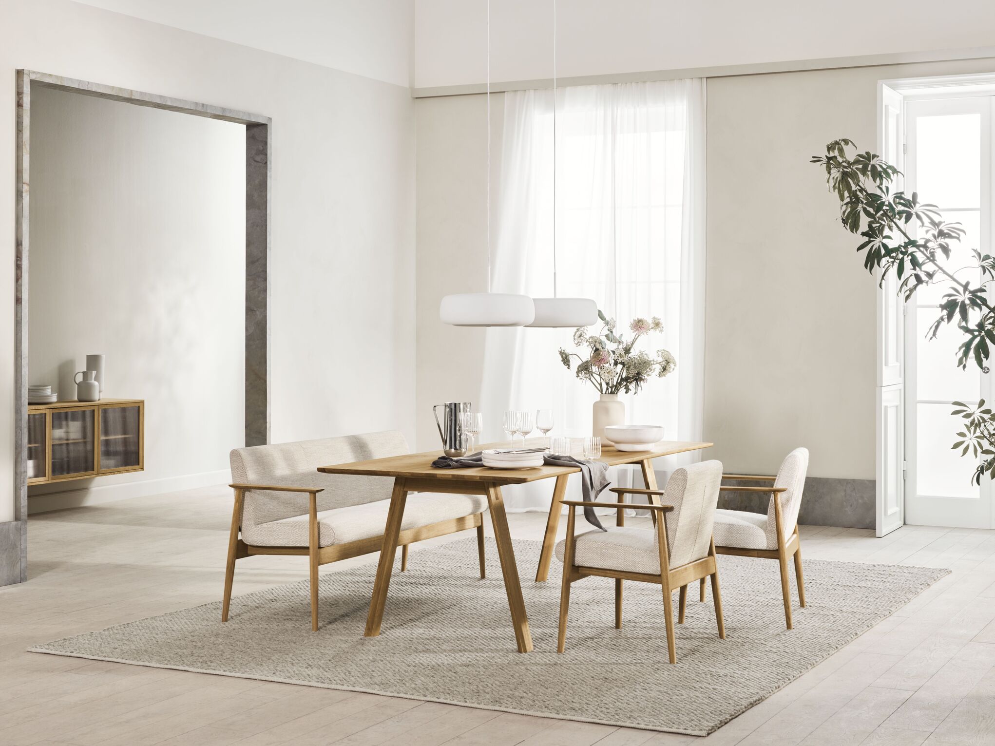 Rozkladací stôl HILL z dubového dreva