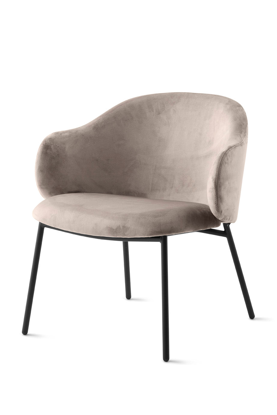Fotel HOLLY čalúnený s čiernym podstavcom