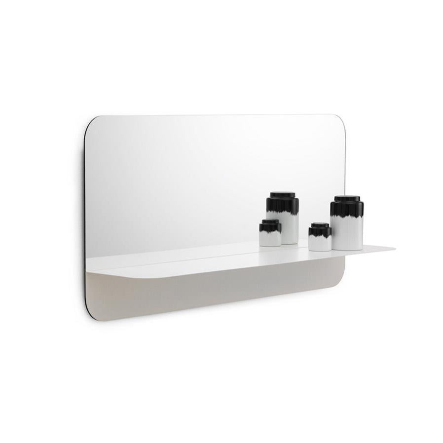 Luster s poličkou HORIZON HORIZONTAL biely