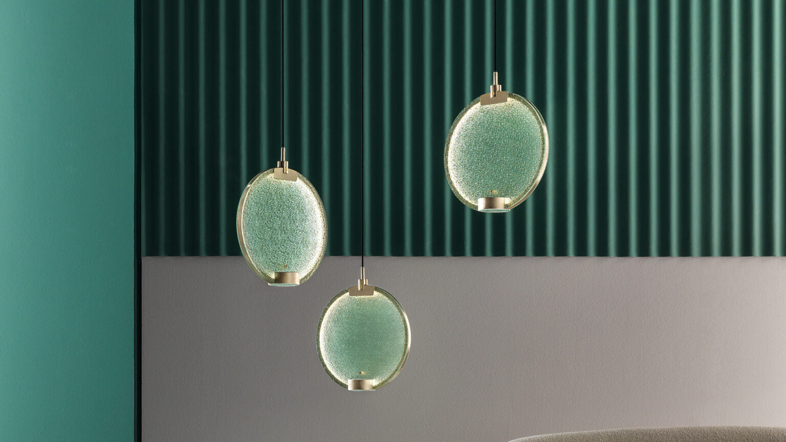 Závesná lampa HORO S1 brúsený mosadz