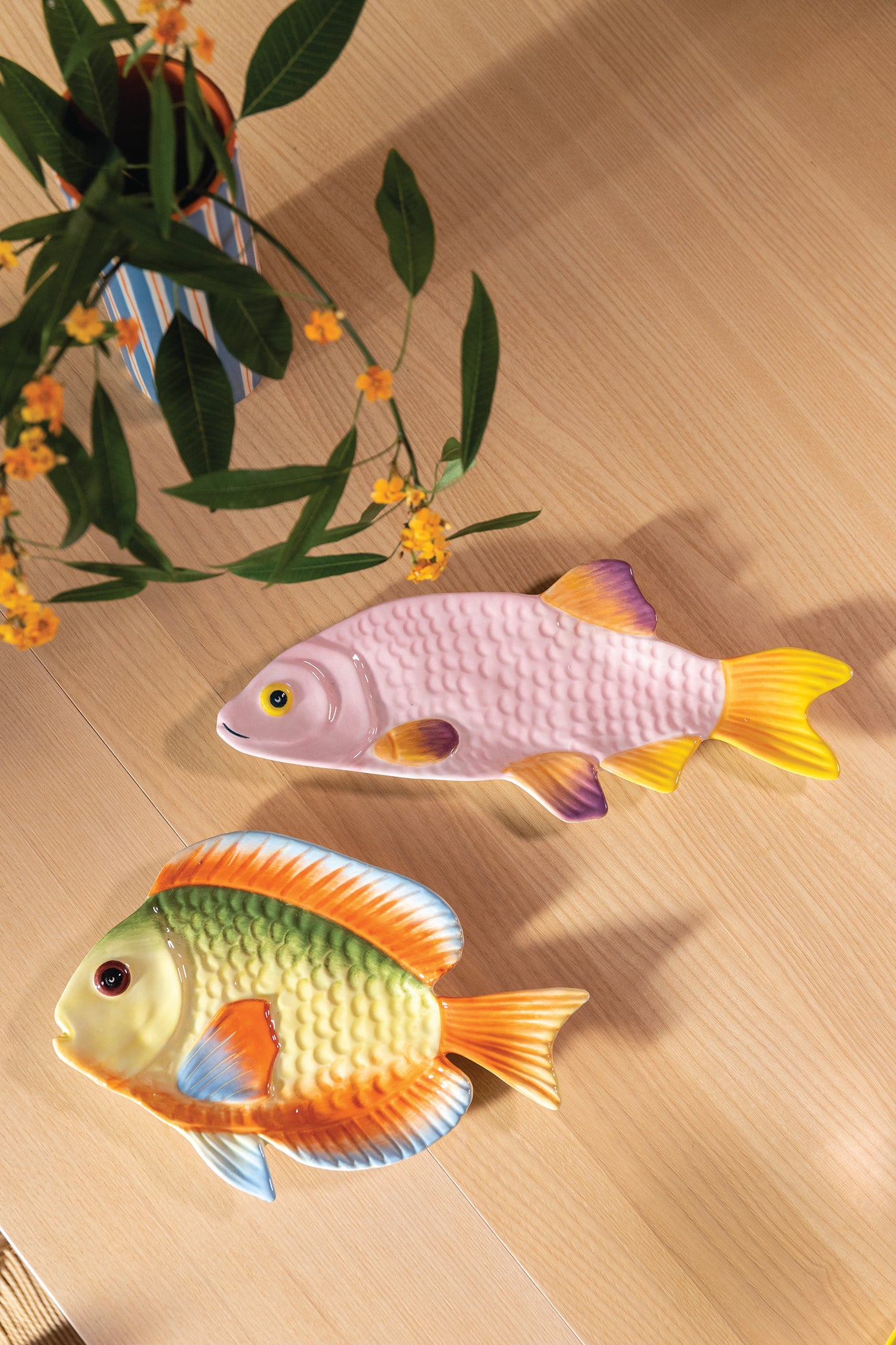 Rainbow Fish Plate Colorful