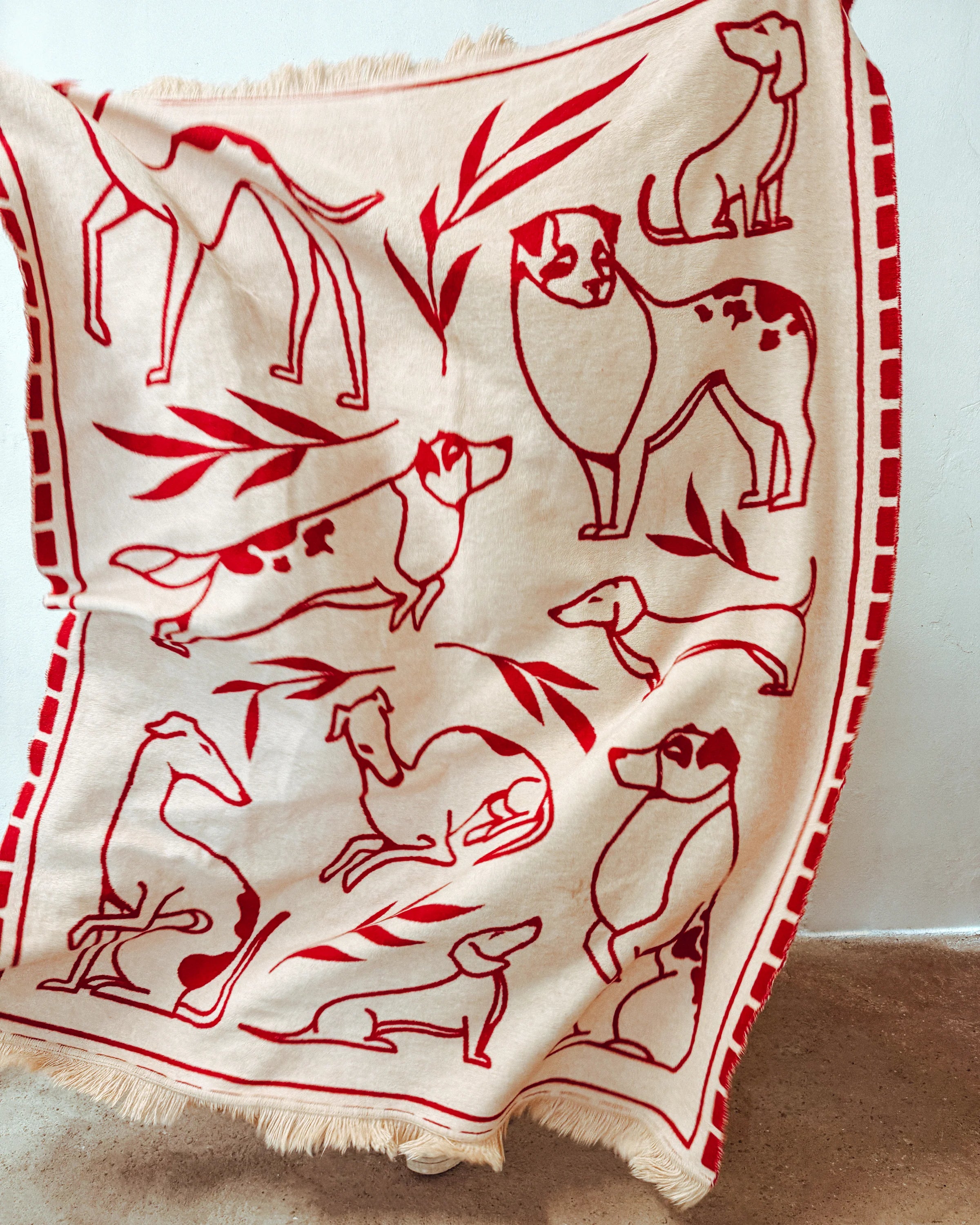 Koc PAWFECT pieskový béžový a bordový