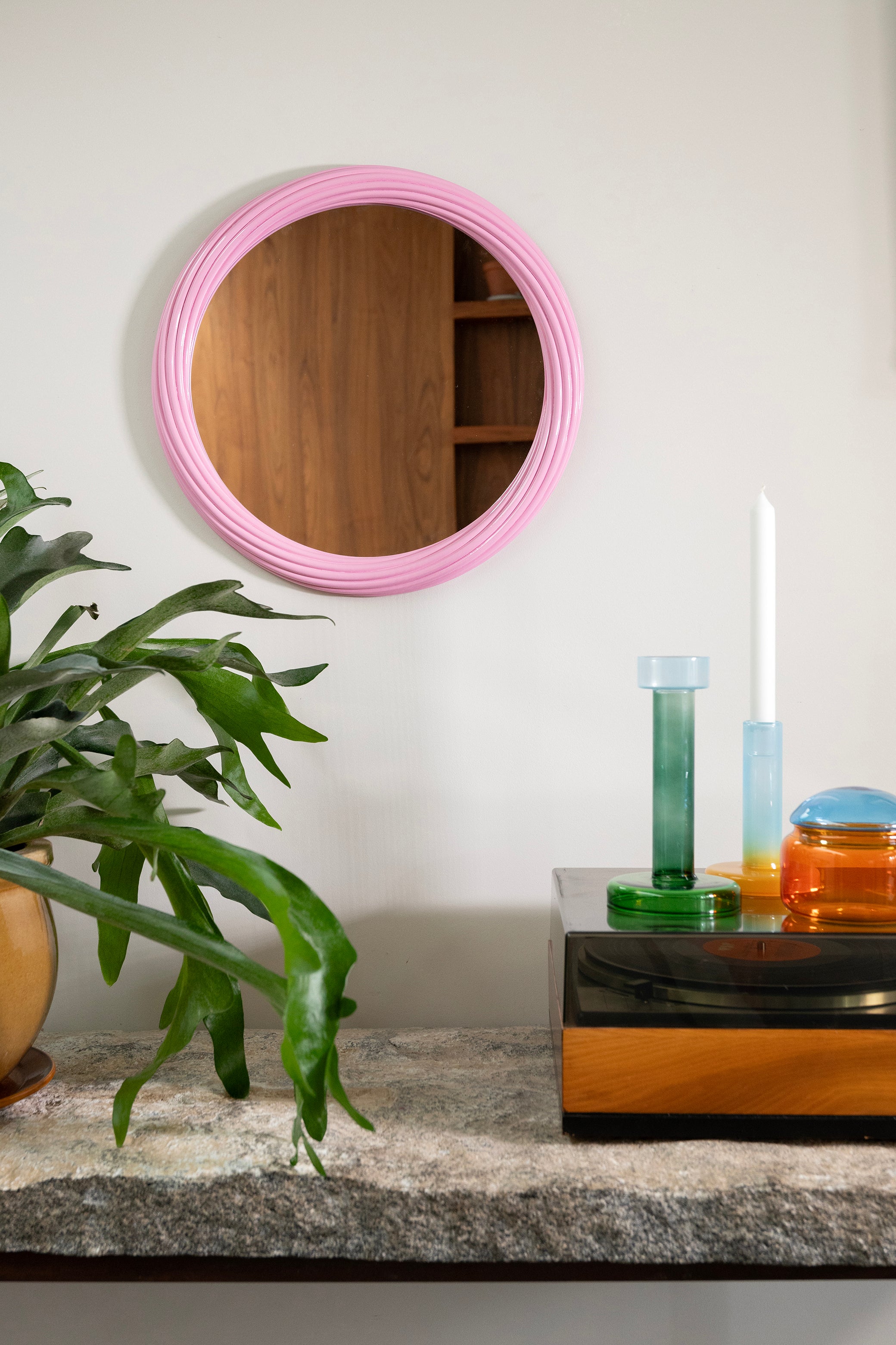 Sviečnik na tealight BOLE zelený s modrým