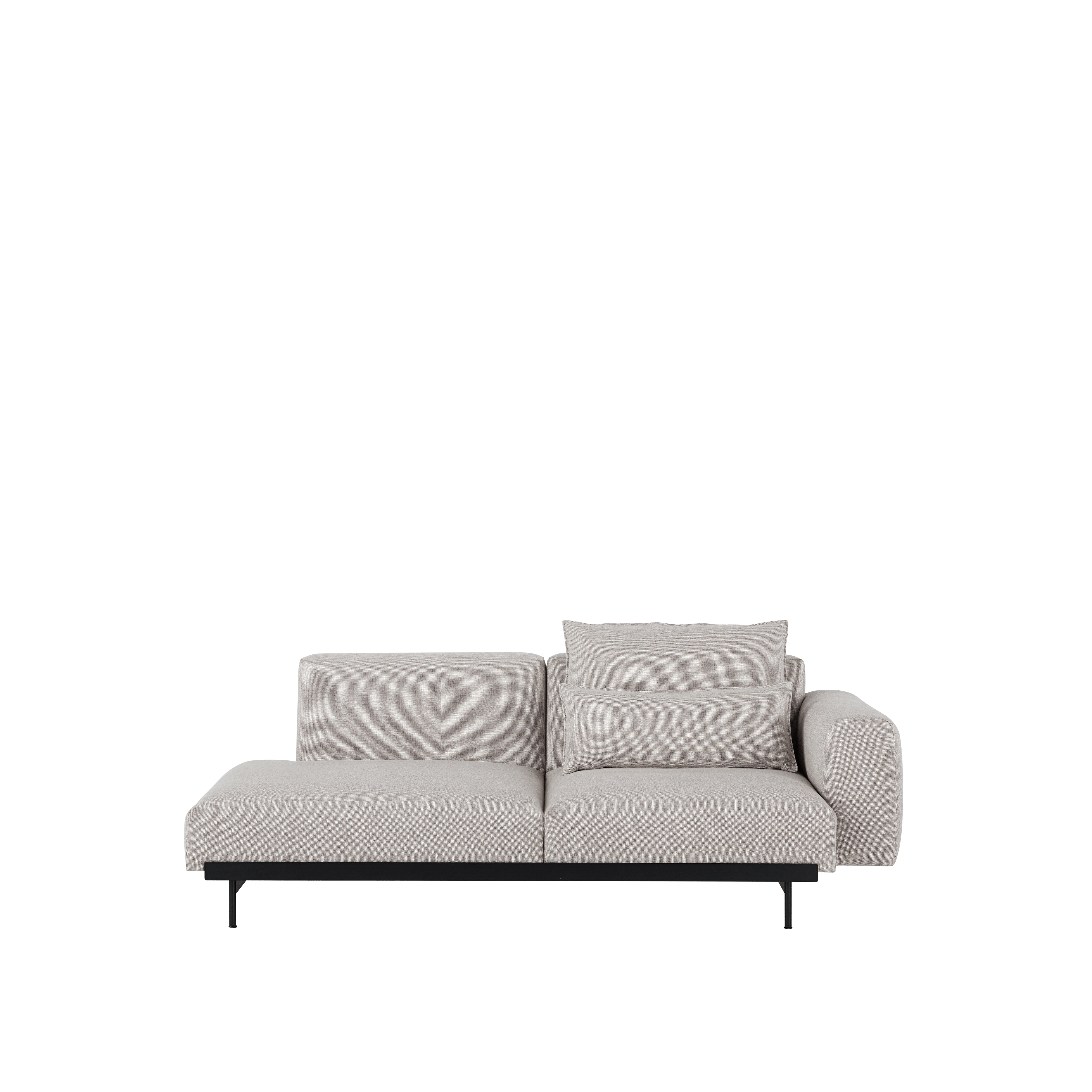 Sofa pre 2 osoby, otvorená na ľavej strane, čalúnená IN SITU