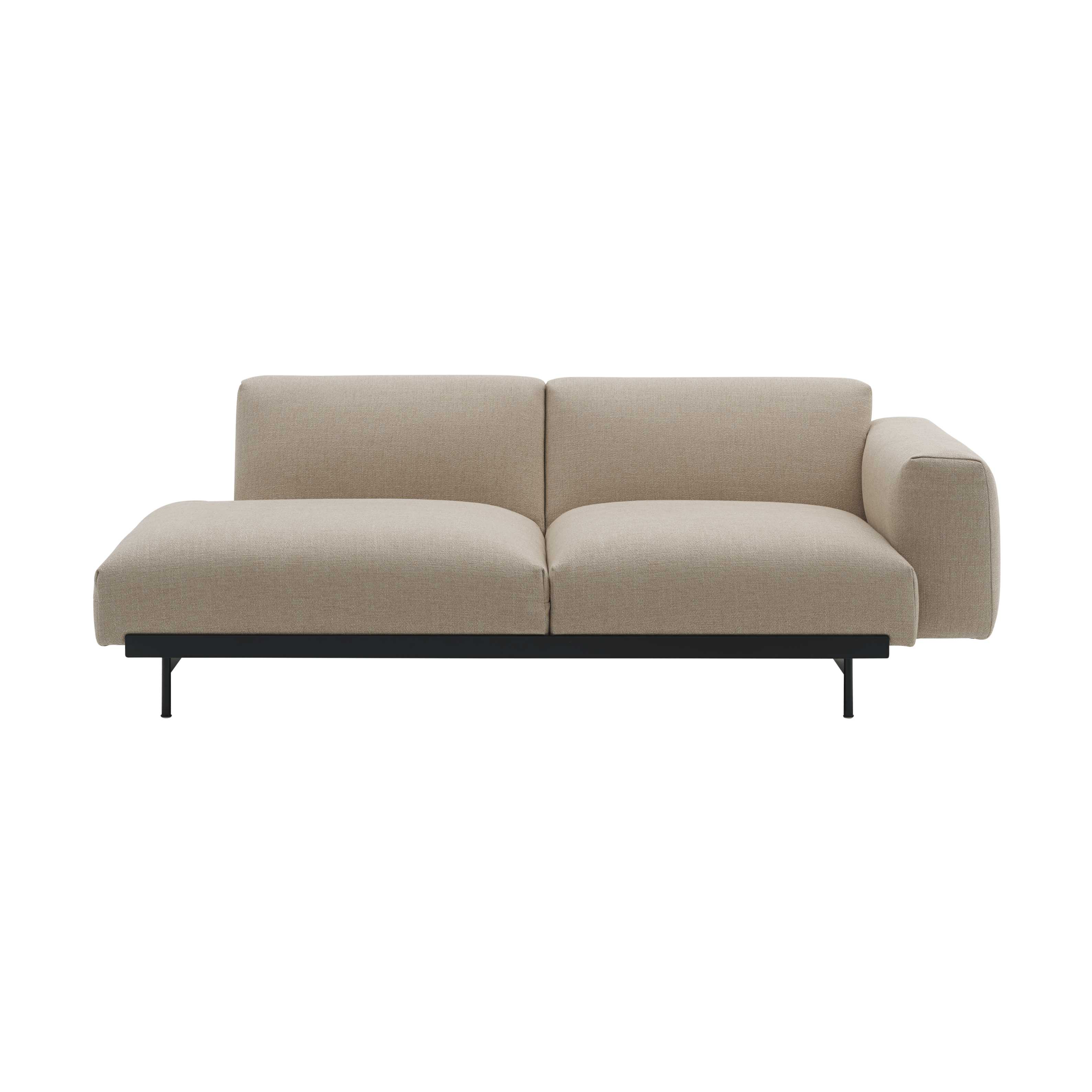 Sofa pre 2 osoby, otvorená na ľavej strane, čalúnená IN SITU