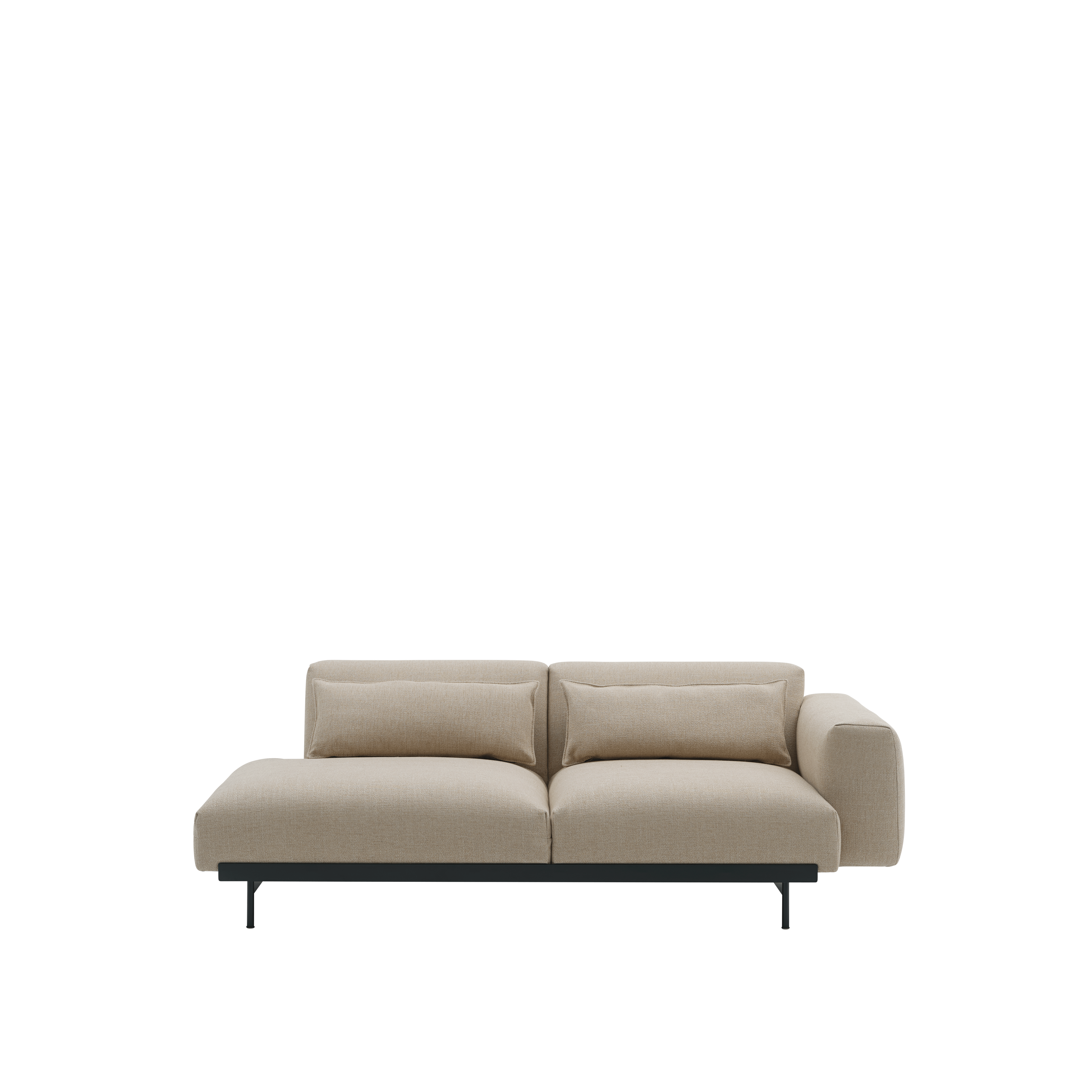 Sofa pre 2 osoby, otvorená na ľavej strane, čalúnená IN SITU